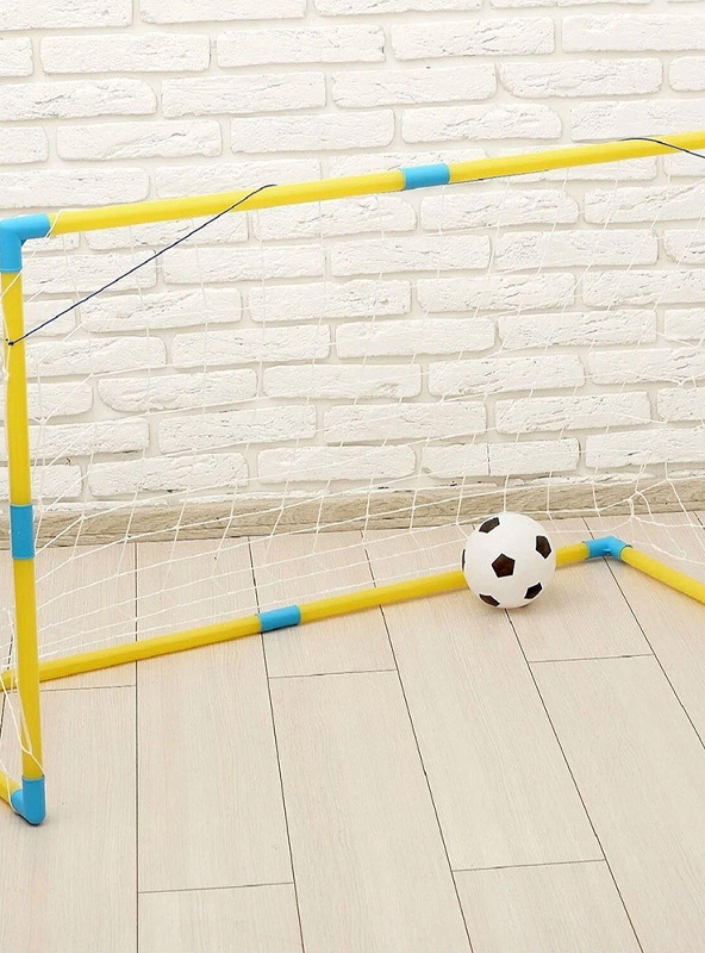 Arco Futbol Niños + Bombin + Balón Juguete Porteria Niños-4