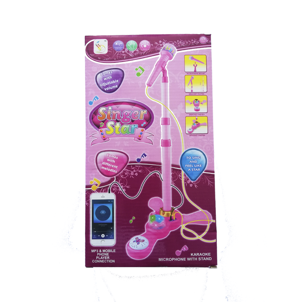 Microfono Pedestal Juguete Mp3 Luces Infantil Juguete Niños-3