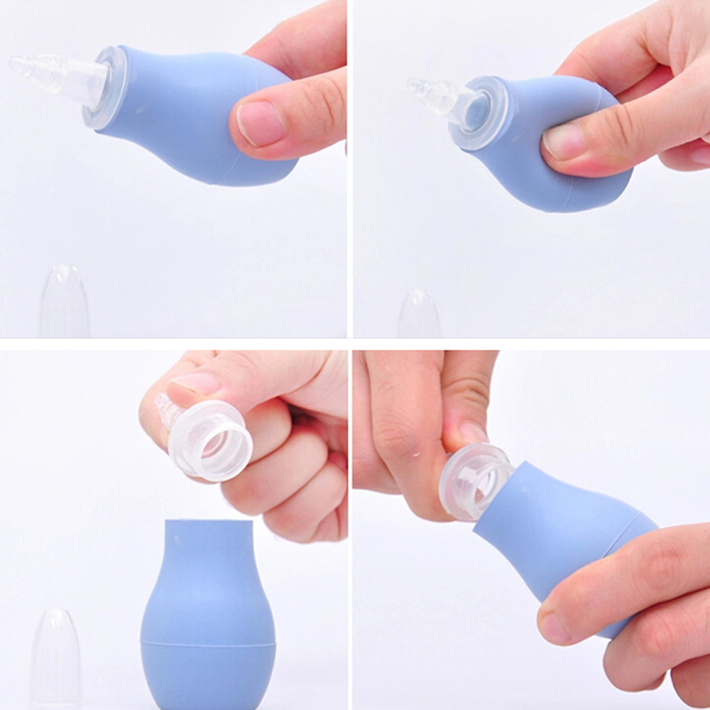 Aspirador Nasal De Silicona Limpiador Succión De Nariz Bebe-3