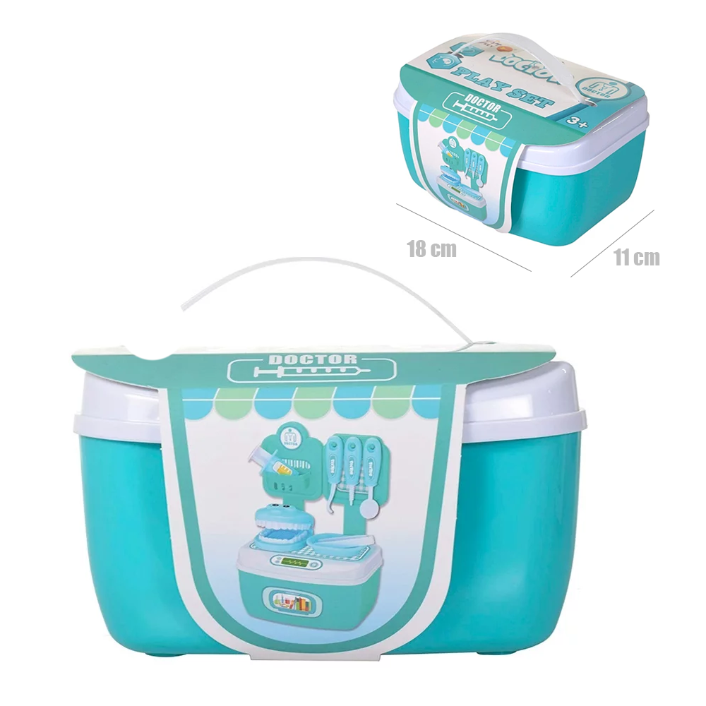 Maleta Set Dentista Juguete Doctor Niños 12 Pzas-2