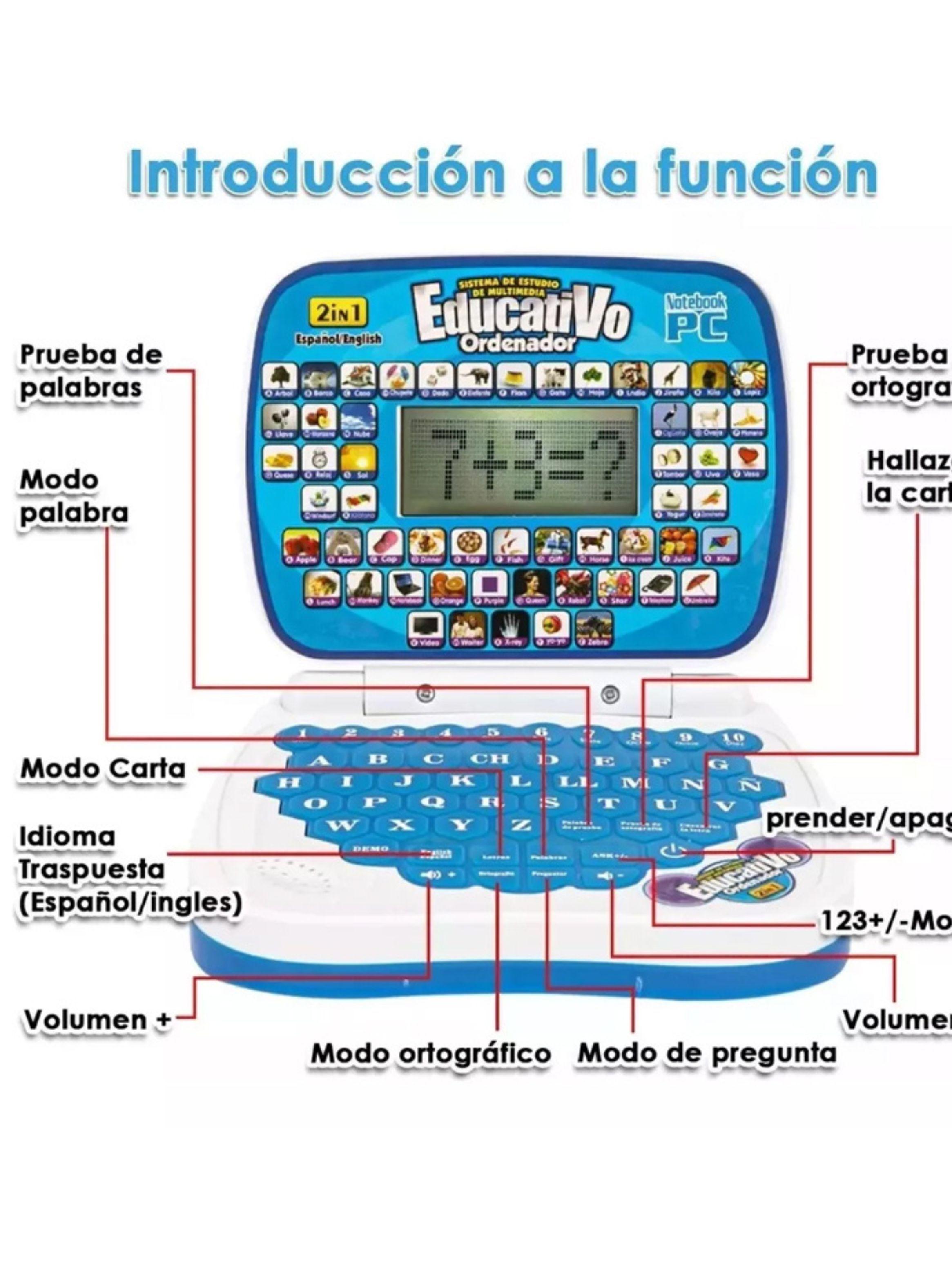 Mini Ordenador Didactico Educativo Juguete Notebook Mouse-4