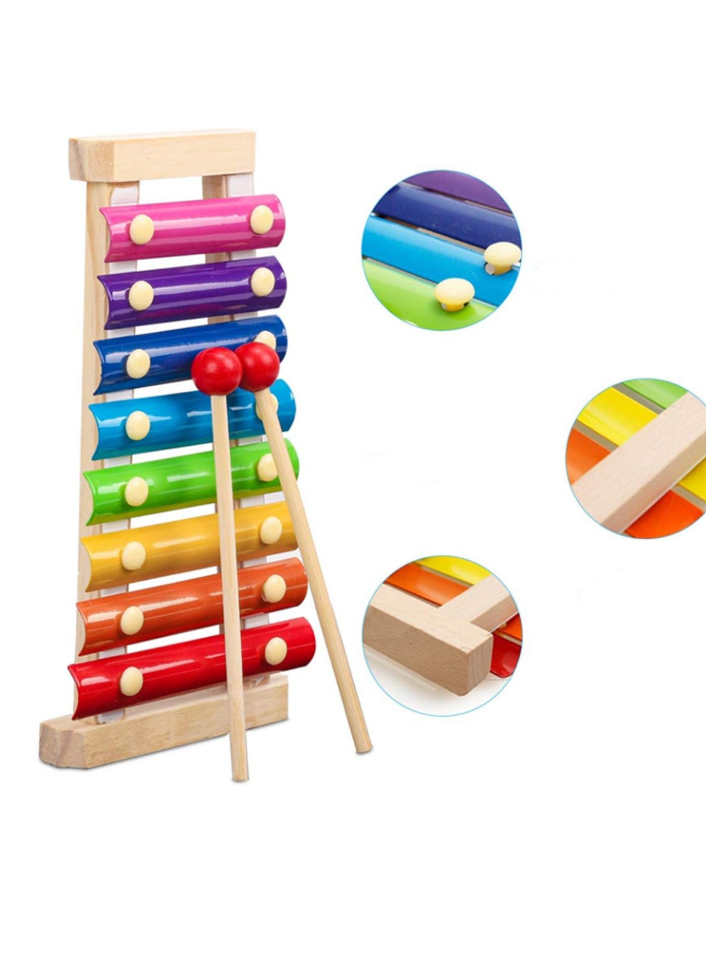 Xilofono Juguete Madera 8 Notas Instrumento Percusion Niños-4