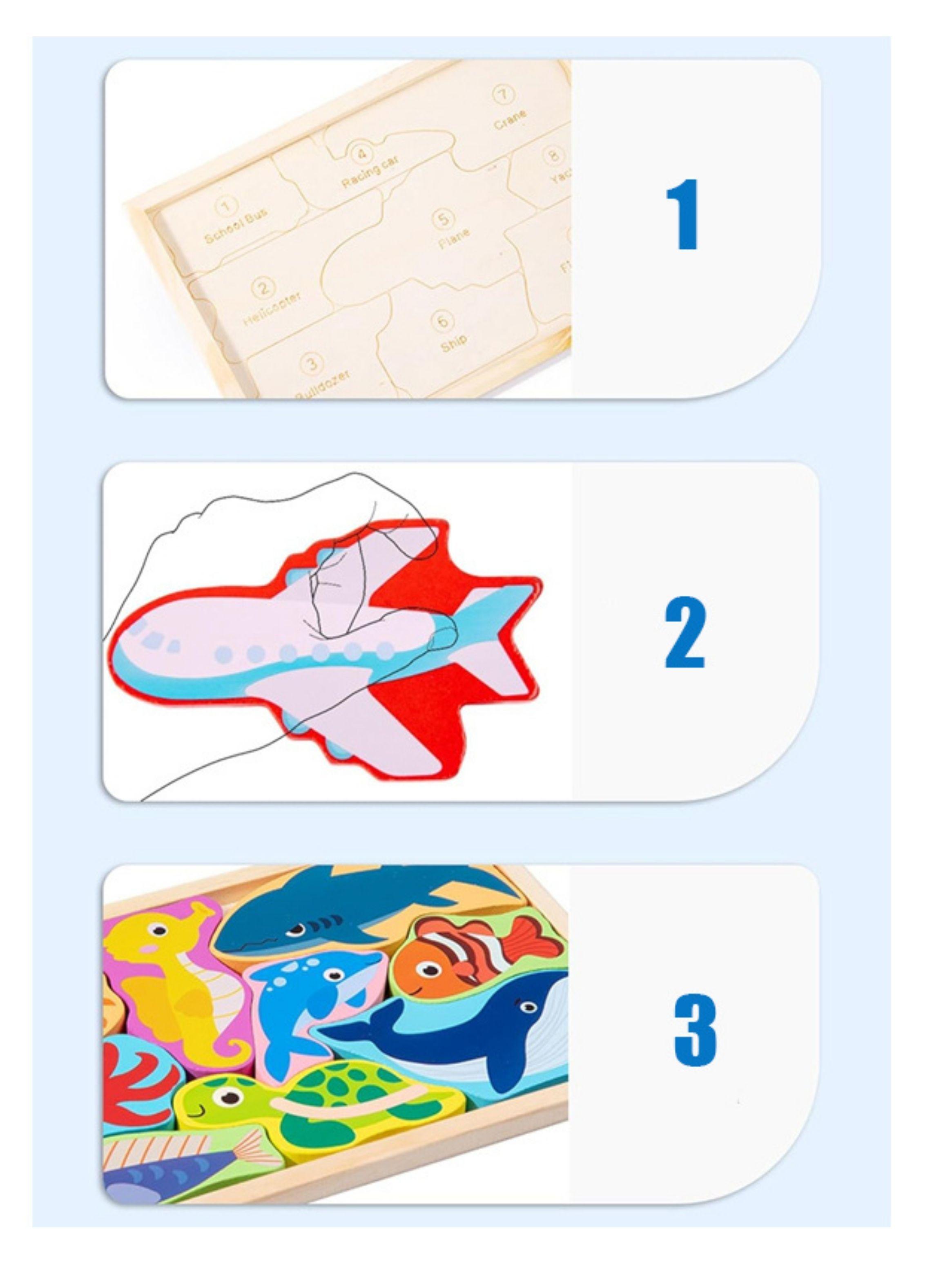 Rompecabeza Puzzle Encaje De Madera Juguete Didactico Niños-2