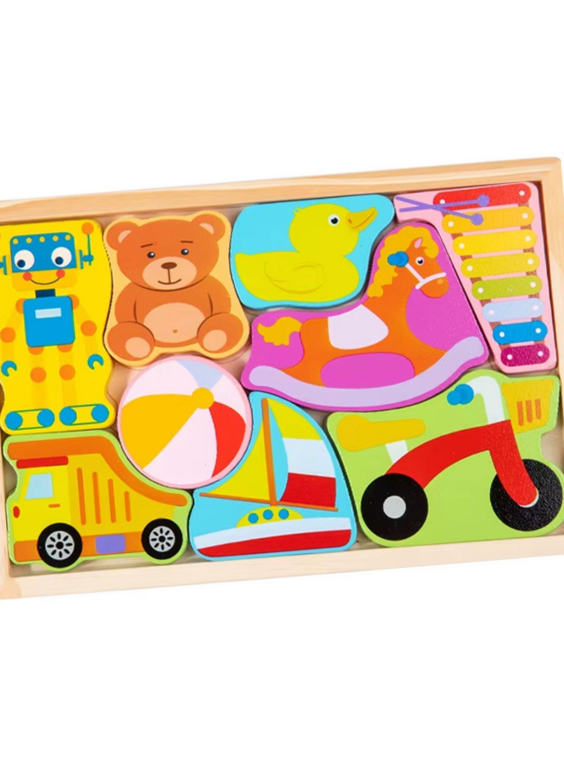 Rompecabeza Puzzle Encaje De Madera Juguete Didactico Niños-0