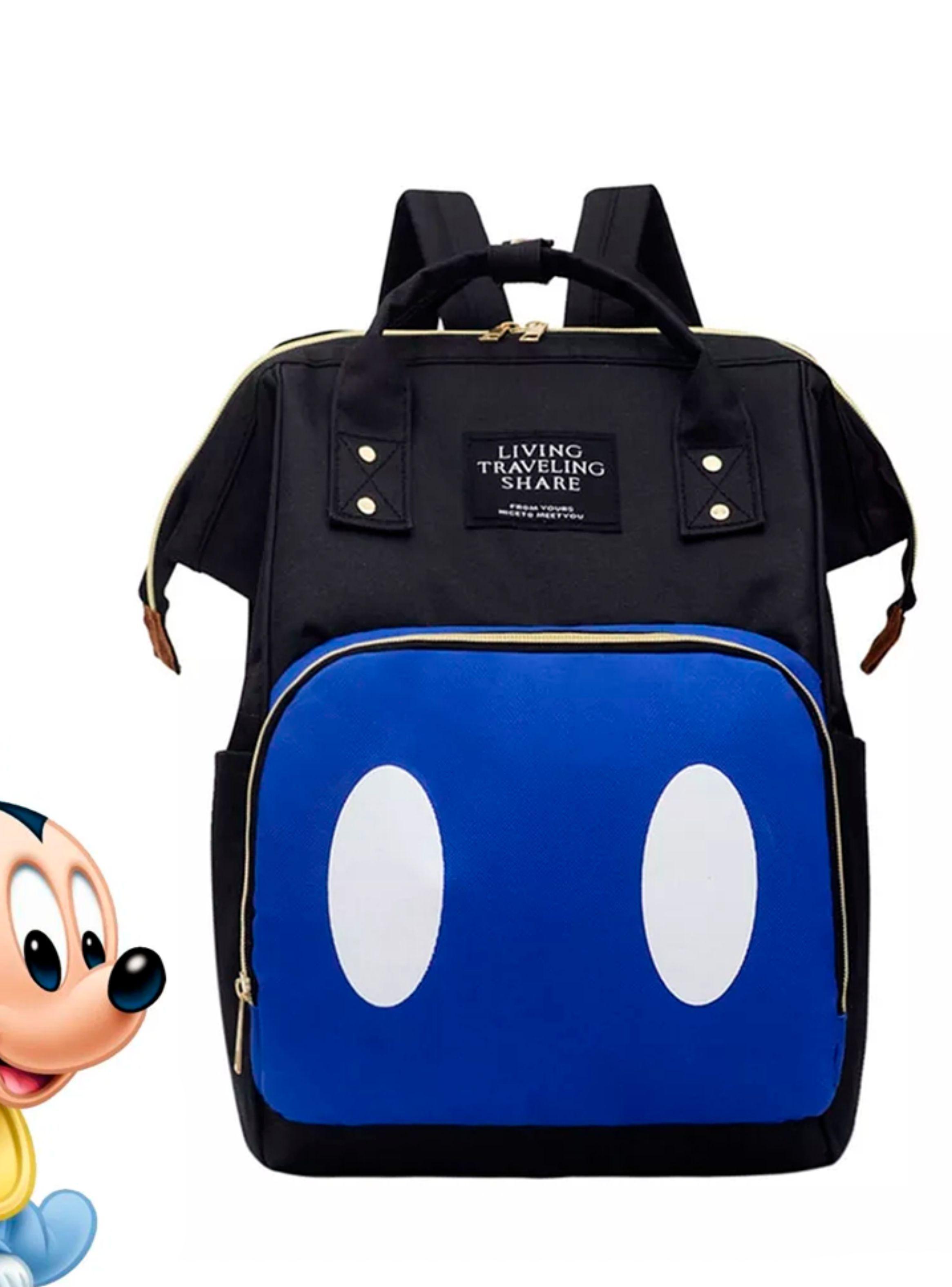 Mochila Maternal Bolso Pañalera Multifuncional Bebe diseño mickey-0