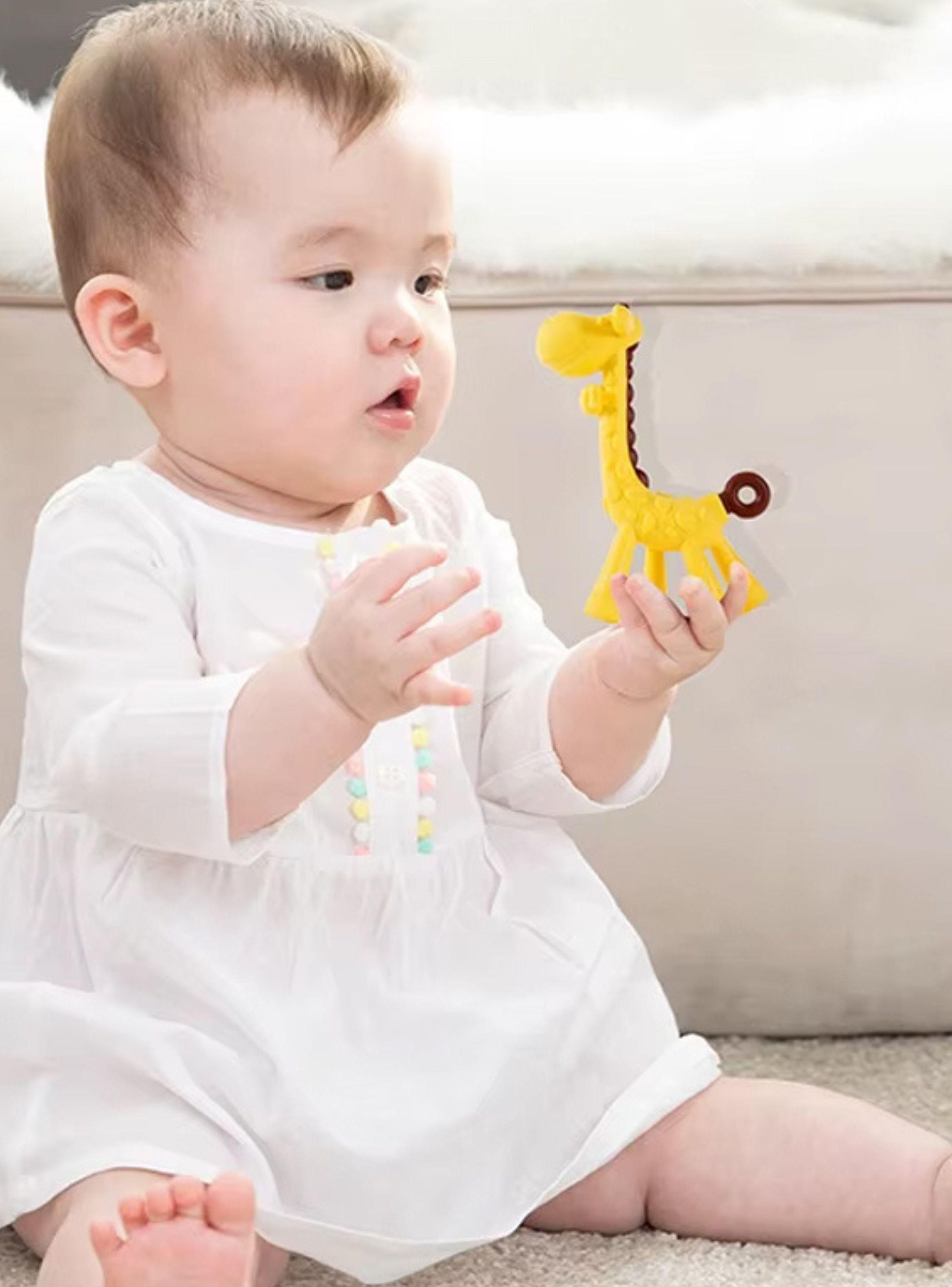 Mordedor Jirafa De Silicona Para Bebe Para Calmar Denticion-3