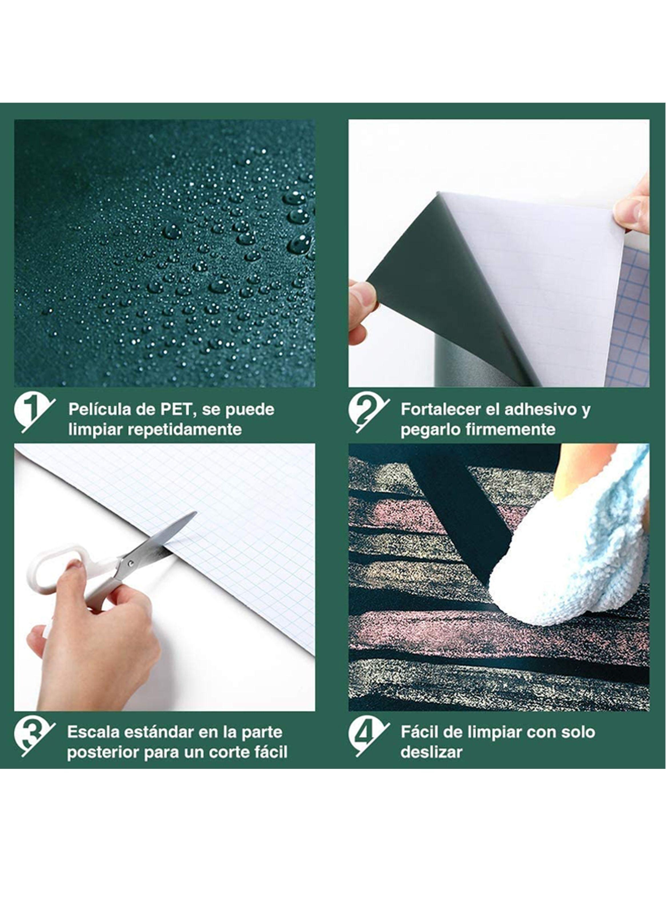 Pizarra Adhesiva Verde Pared Para Tiza Green Sticker 2 Mts-3