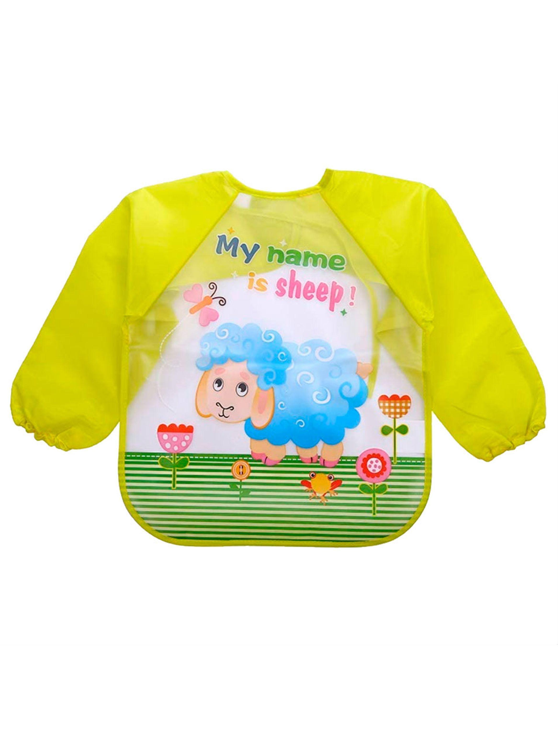 Babero Impermeable Bebe Pechera Niño Ajustable Con Mangas-0