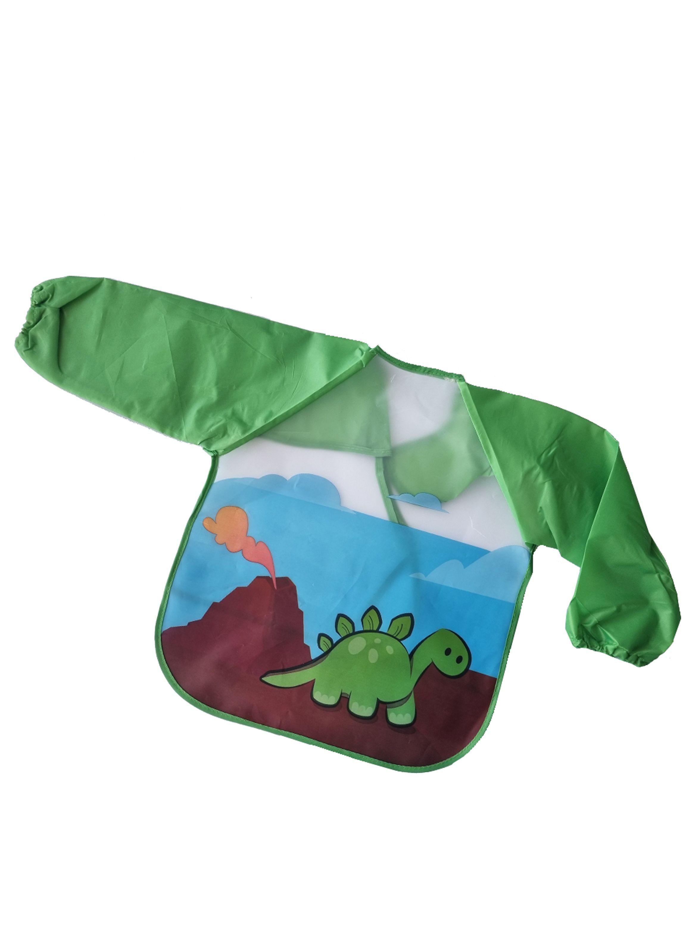 Babero Impermeable Bebe Pechera Niño Ajustable Con Mangas-0