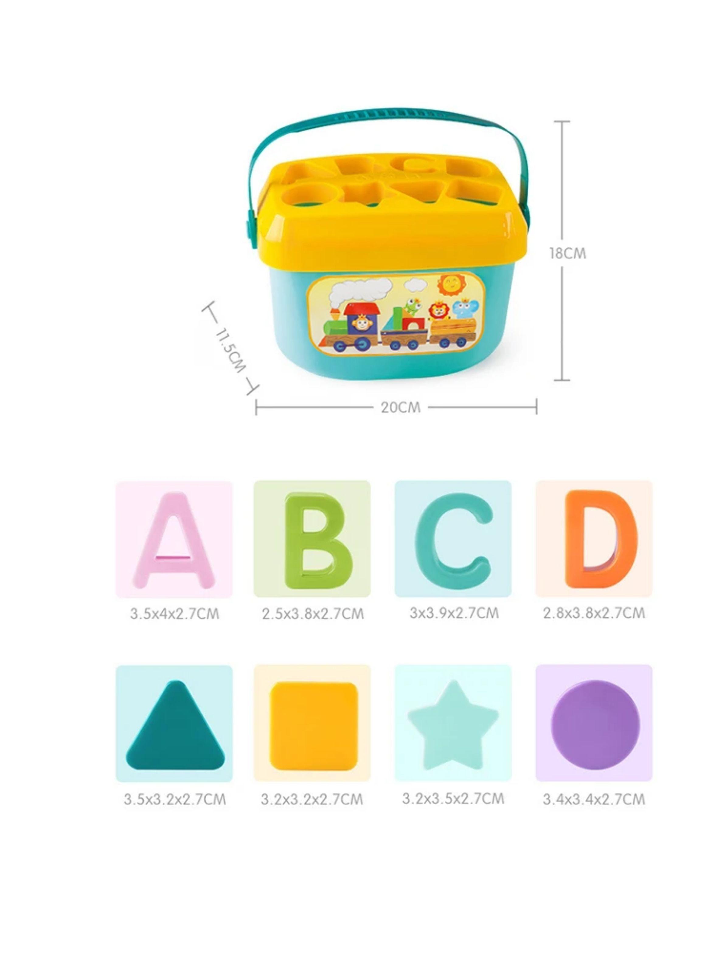 Juguete Caja Didactica De Encaje Figura Geometrica Y Letras-1