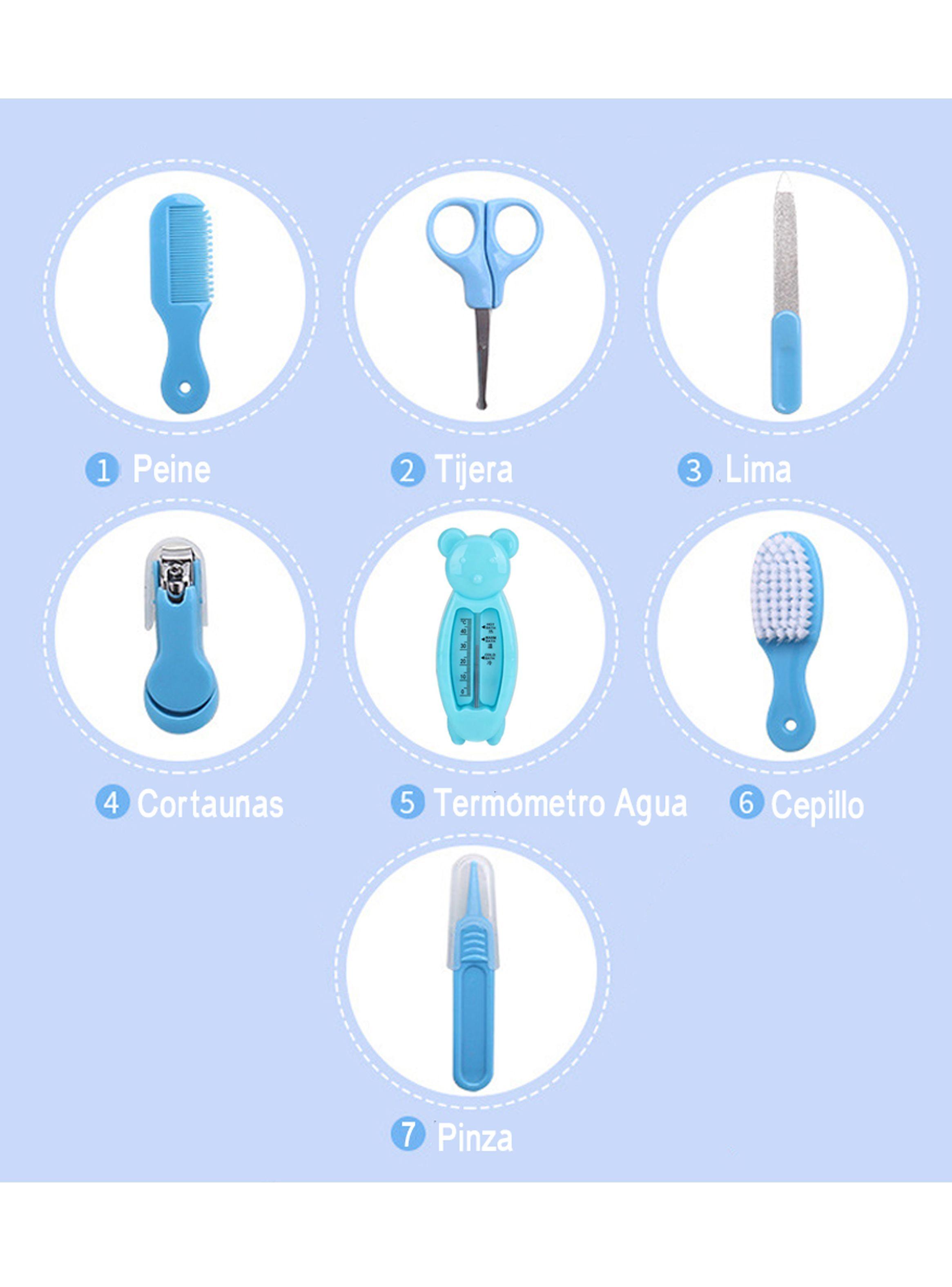 Set Manicure Cuidados Bebe 7 En 1 Cortauñas Peine Termometro-3