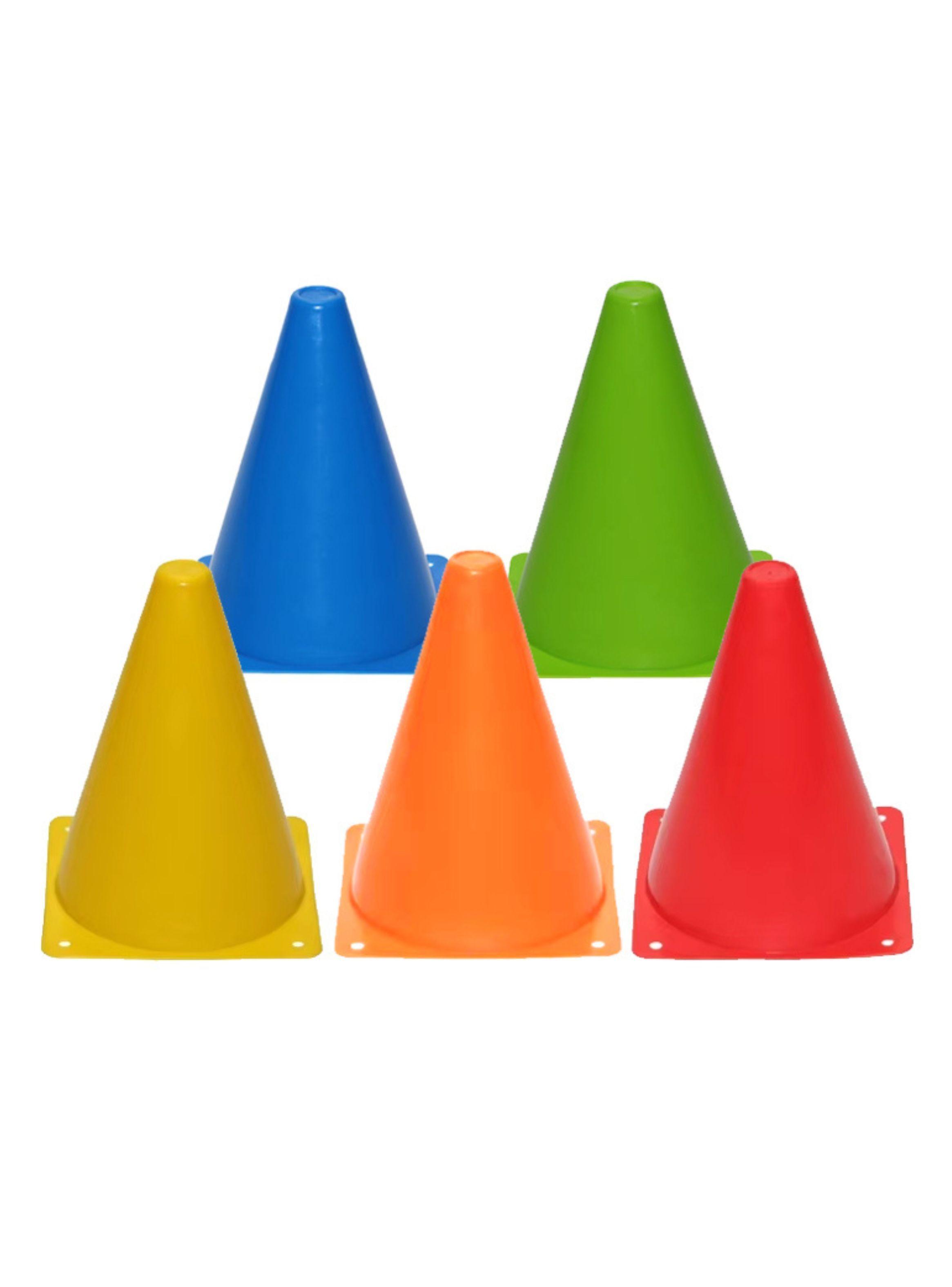5 Conos De Entrenamiento Deportivo Para Niño 16cm Colores-0