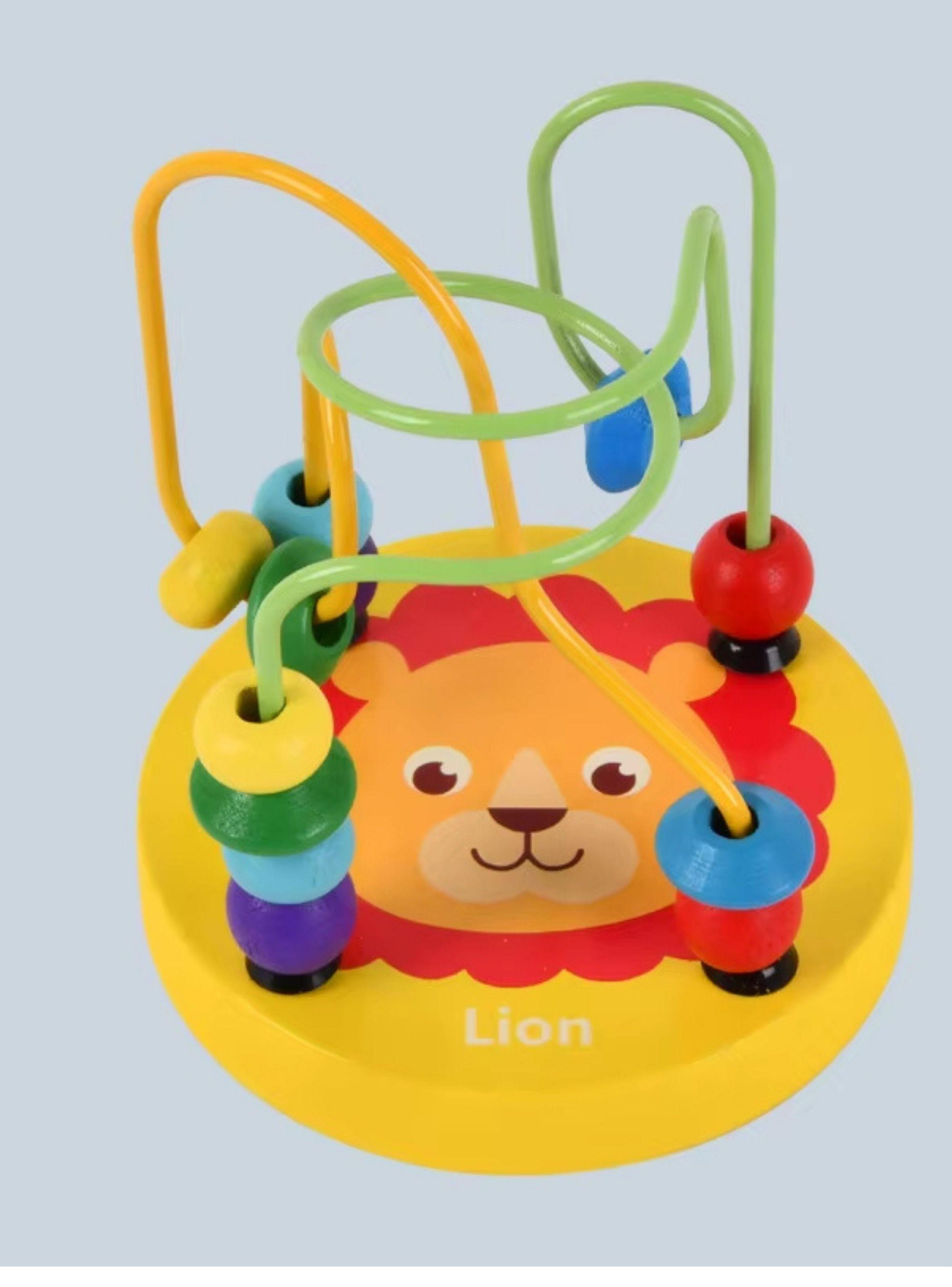 Laberinto De Cuentas Madera Juguete Didactico Abaco Colores-2