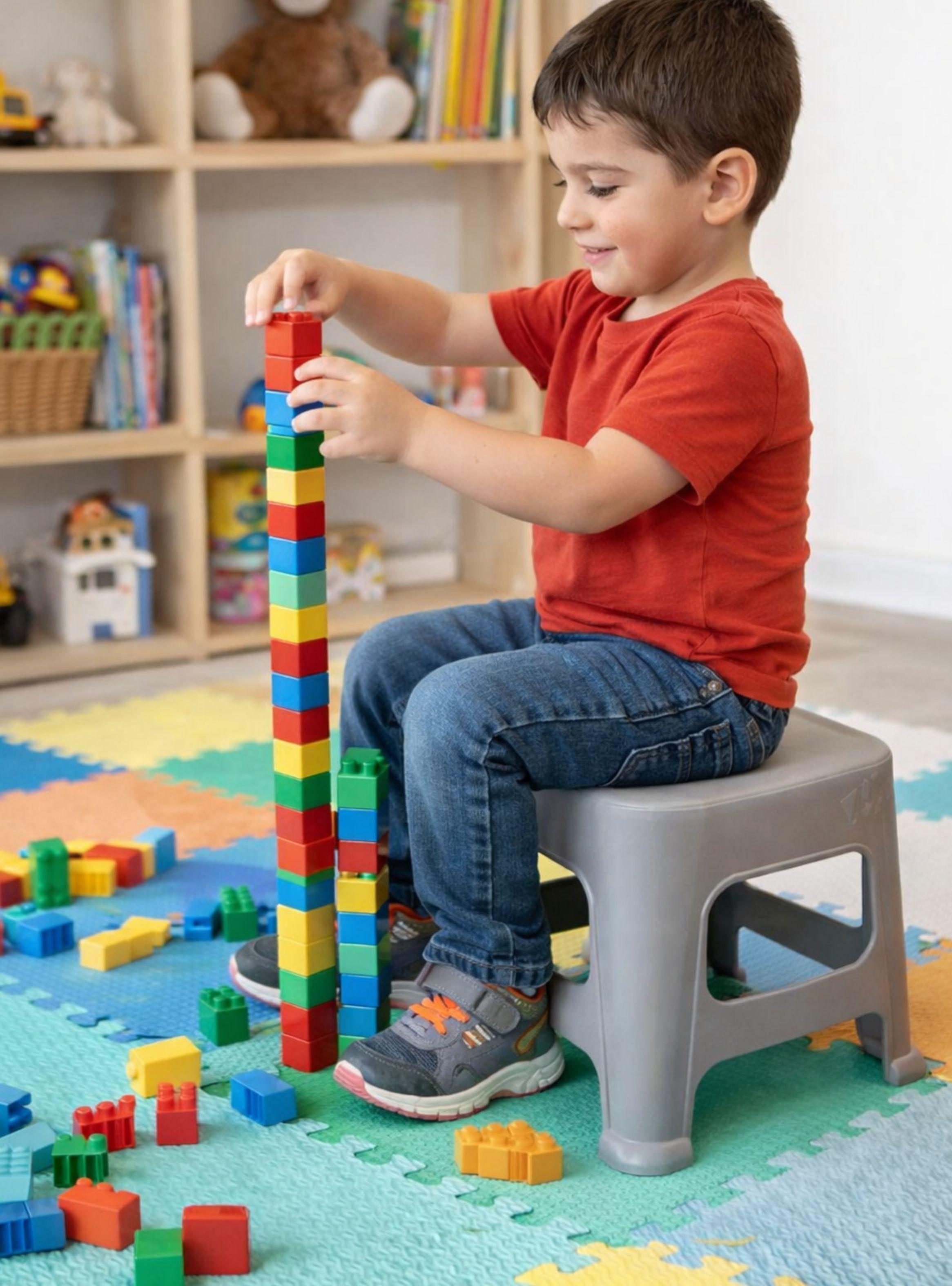 Asiento Taburete Piso Banquito Plastico Silla Para Bebe Niño -4