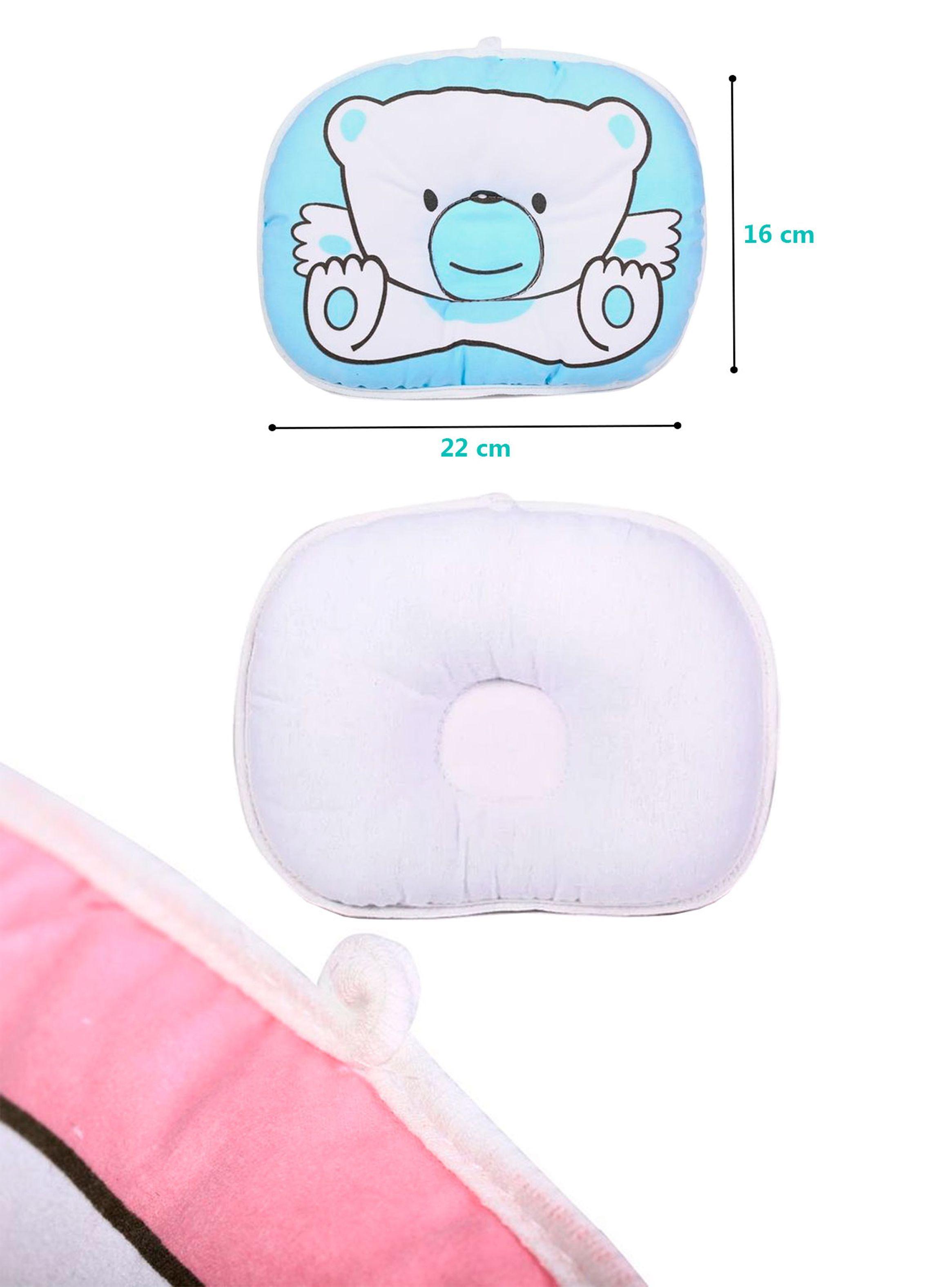 Almohada Cojín Bebe Reposa Cabeza Plana Ergonómico Para Cuna-2