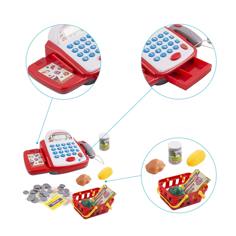 Caja Registradora Juguete Para Niños Accesorios Minimarket-1