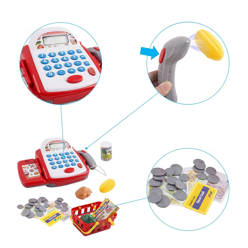 Caja Registradora Juguete Para Niños Accesorios Minimarket-2