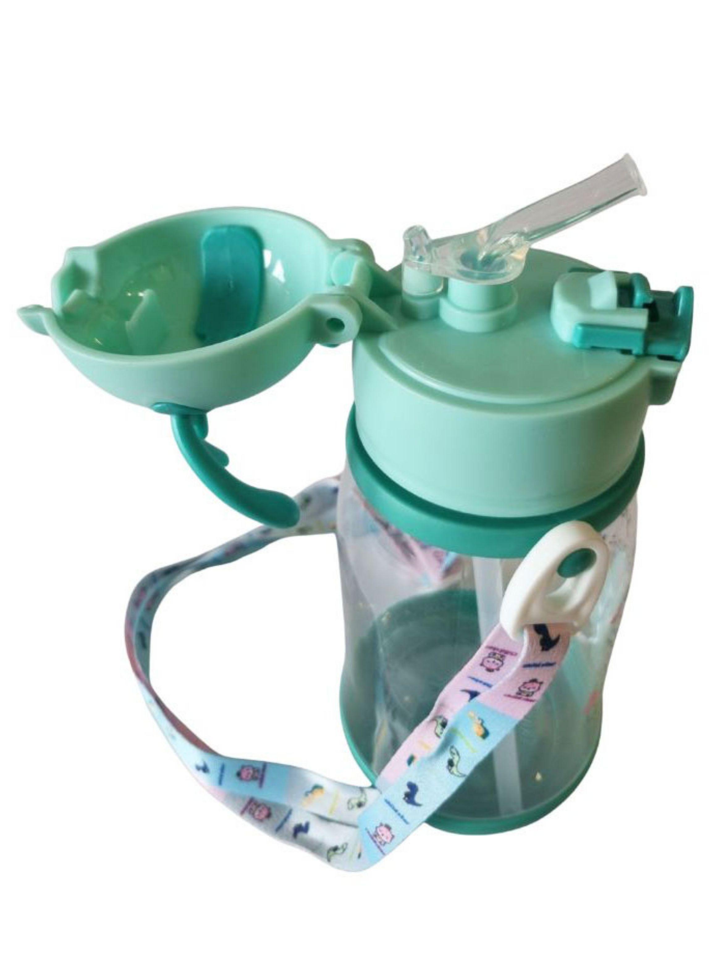 Botella Bombilla Para Agua Antiderrame Con Correa Niños-2