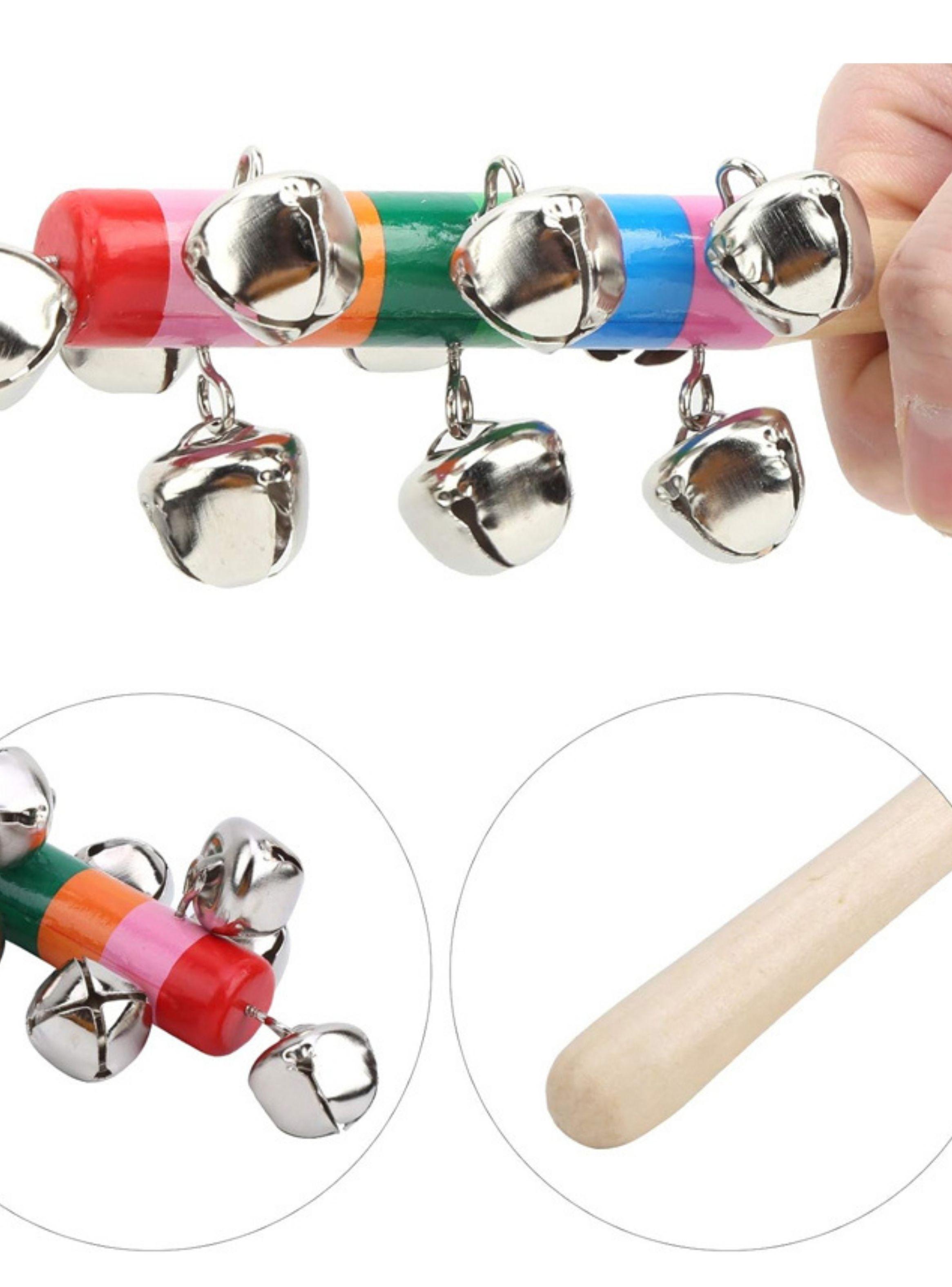 Cascabel Para Niños Juguete Musical De Ritmo Mango Madera-2