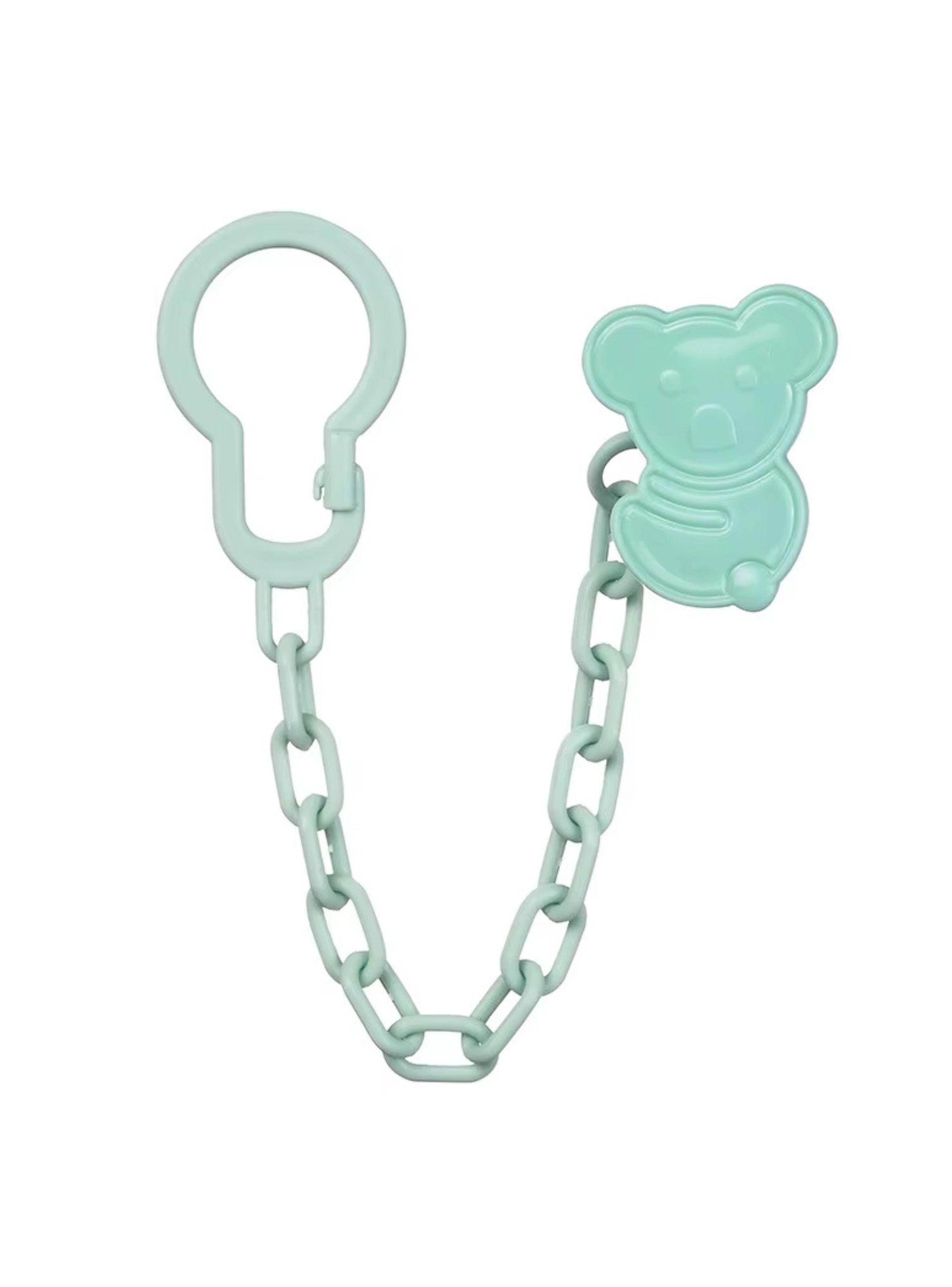 Porta Chupete Clip Plastico Cadena Afirmador Colgante-0