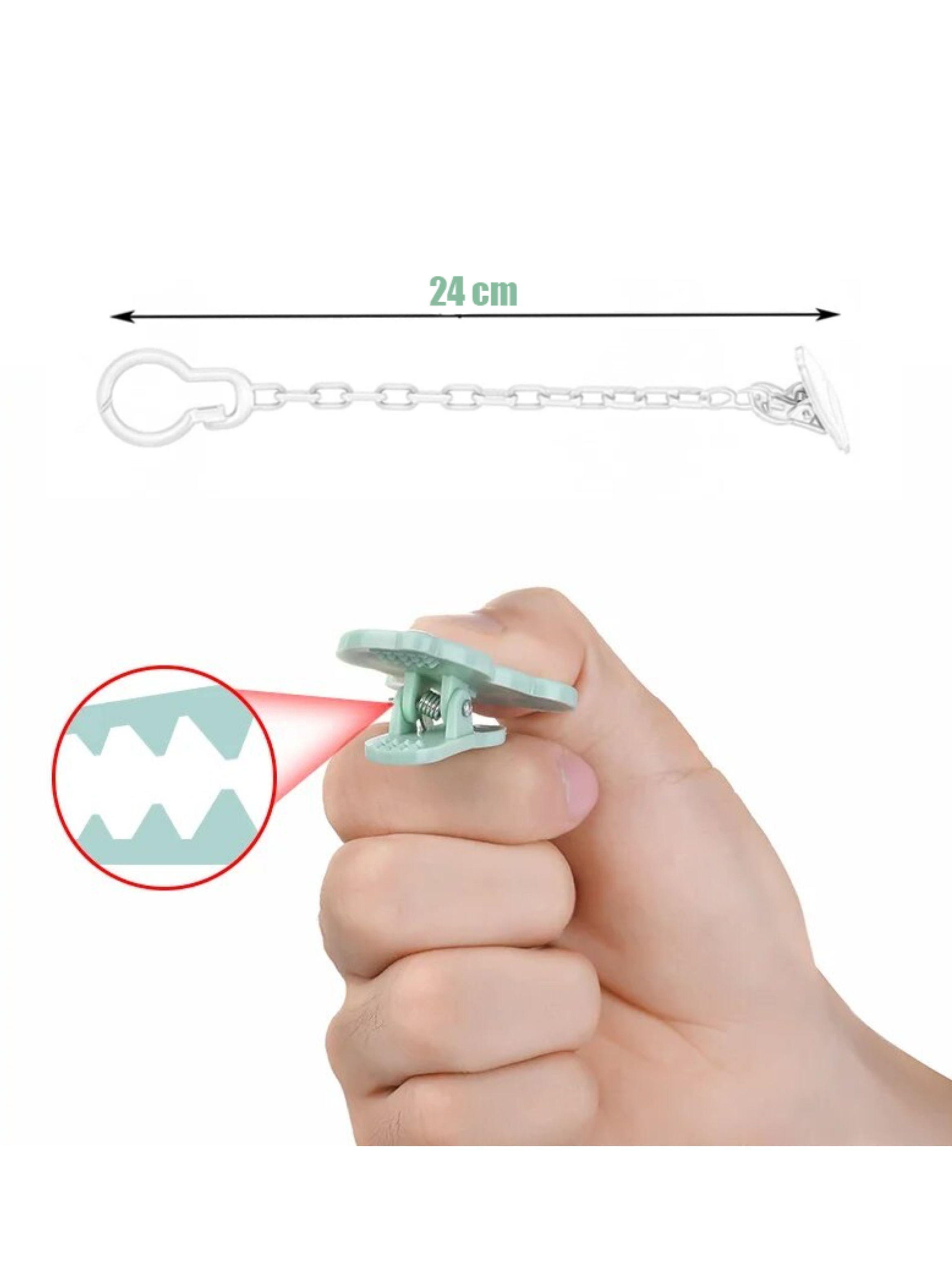 Porta Chupete Clip Plastico Cadena Afirmador Colgante-1