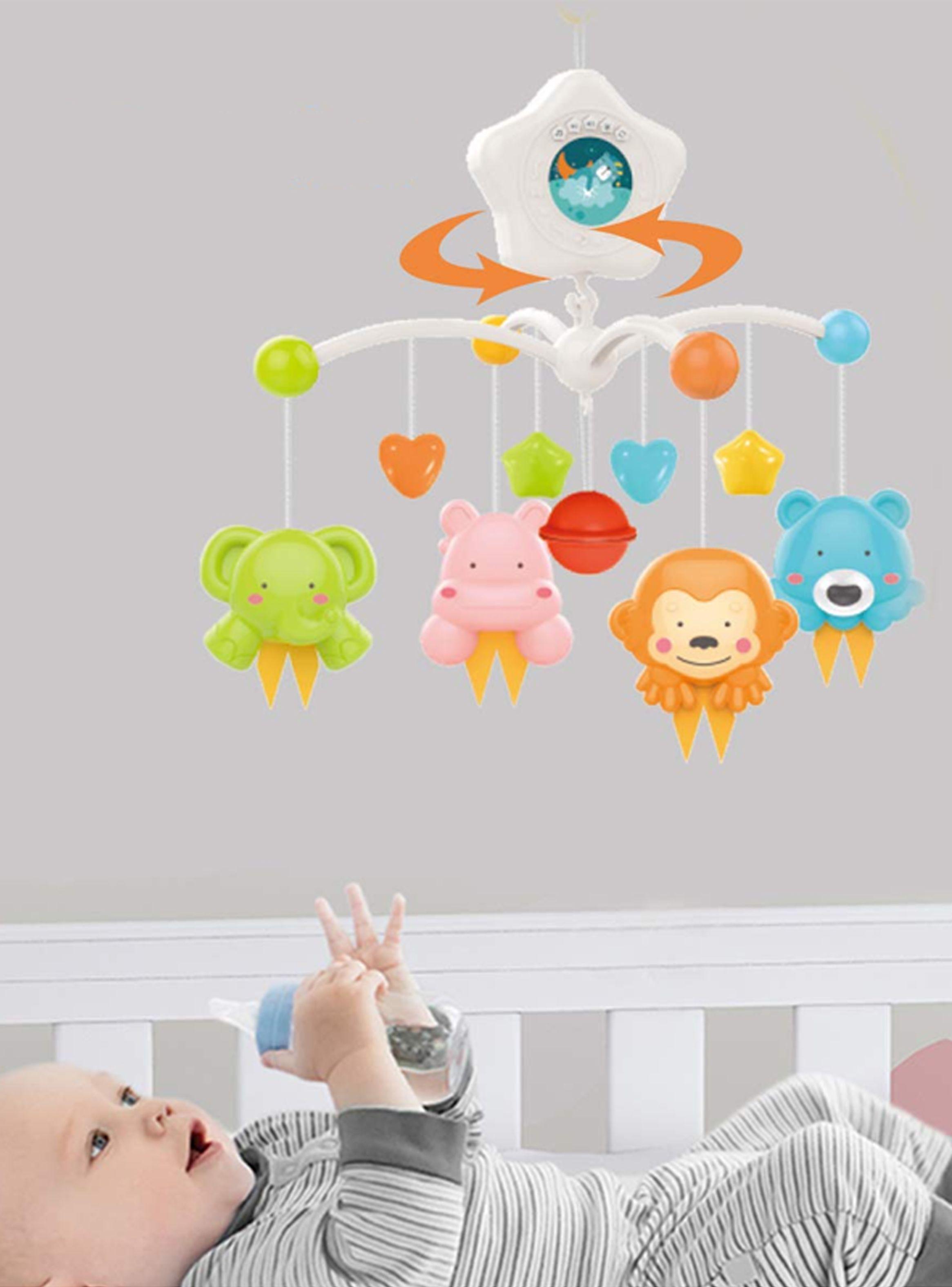 Movil Para Cuna de Bebe Con Música Juguete Cochecito Giratorio-4