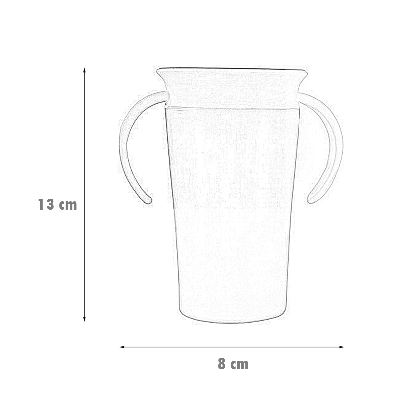 Taza Antiderrame Vaso Mágica 360 Antiderrame Manilla Niños-2