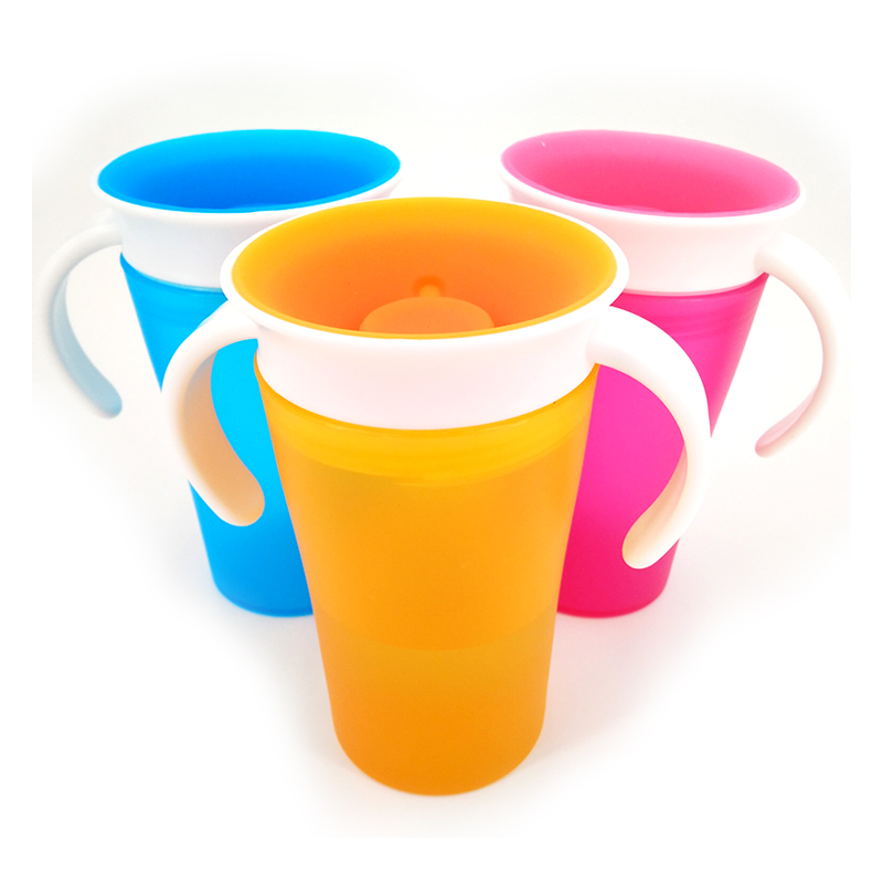 Taza Antiderrame Vaso Mágica 360 Antiderrame Manilla Niños-5