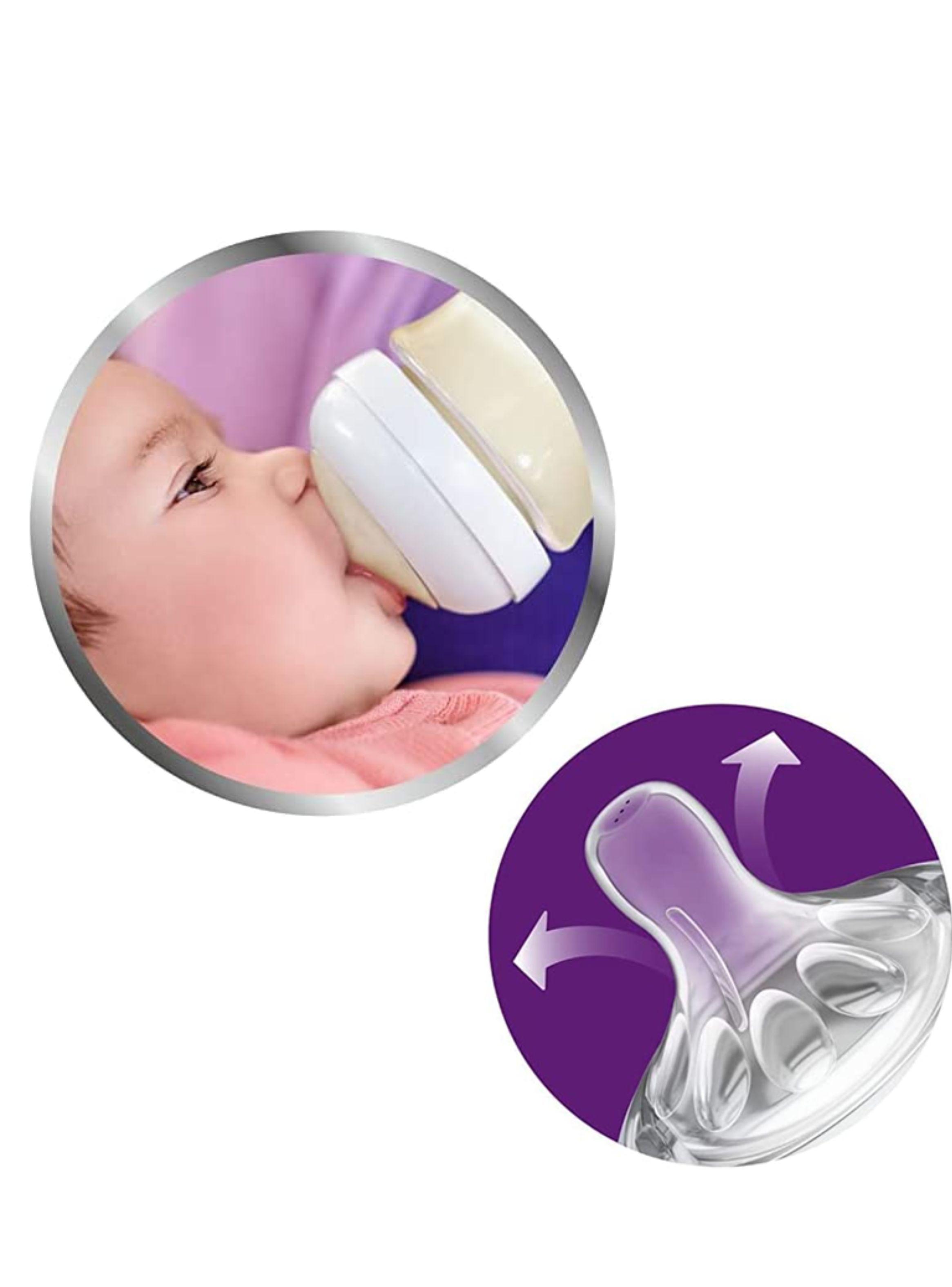 Set 2 Tetina Mamadera Boca Ancha Repuesto Biberon Tete Bebe-3