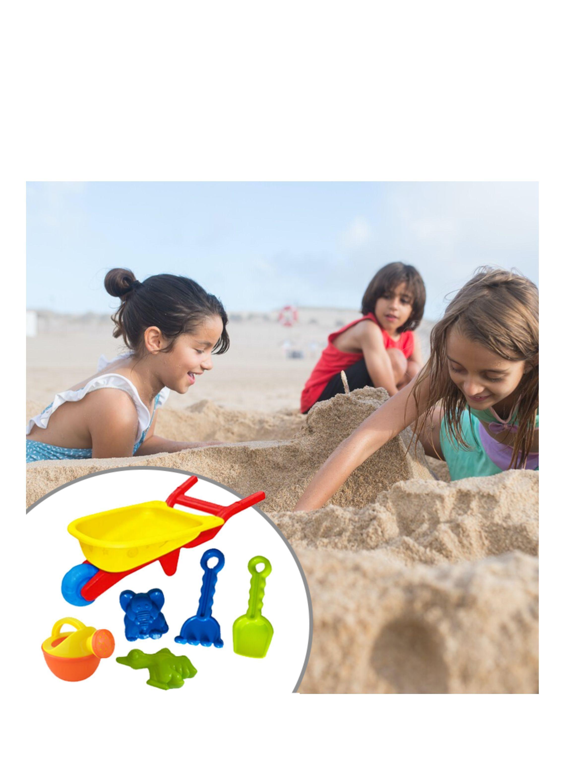 Set De Playa Juguete Arena Niños Bebe+moldes+palas+regador-1