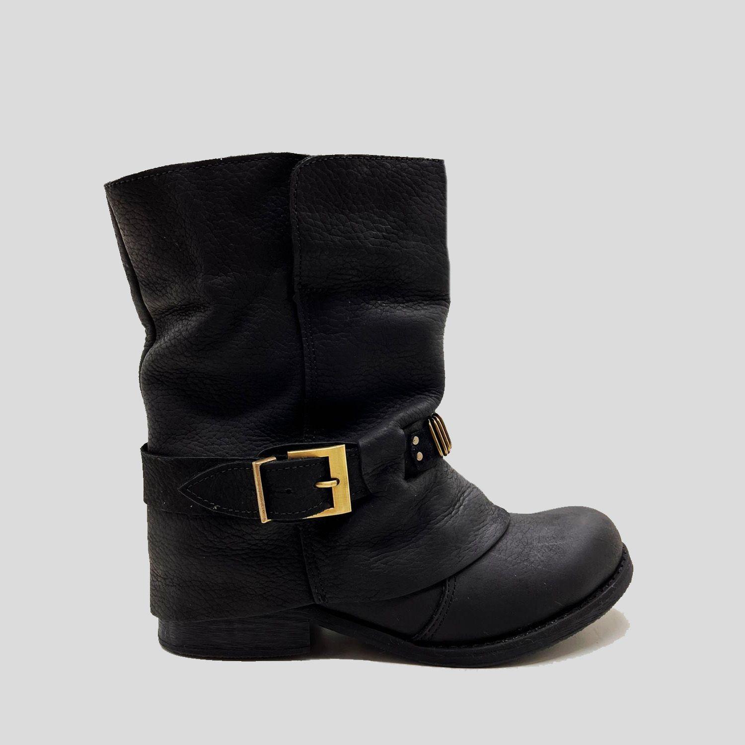 BOTIN COLOMBA CUERO NEGRO AMANO SHOES-0