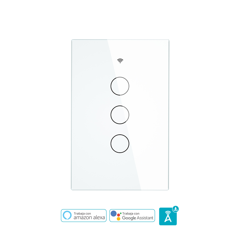 Interruptor Triple Inteligente Blanco Zigbee-2