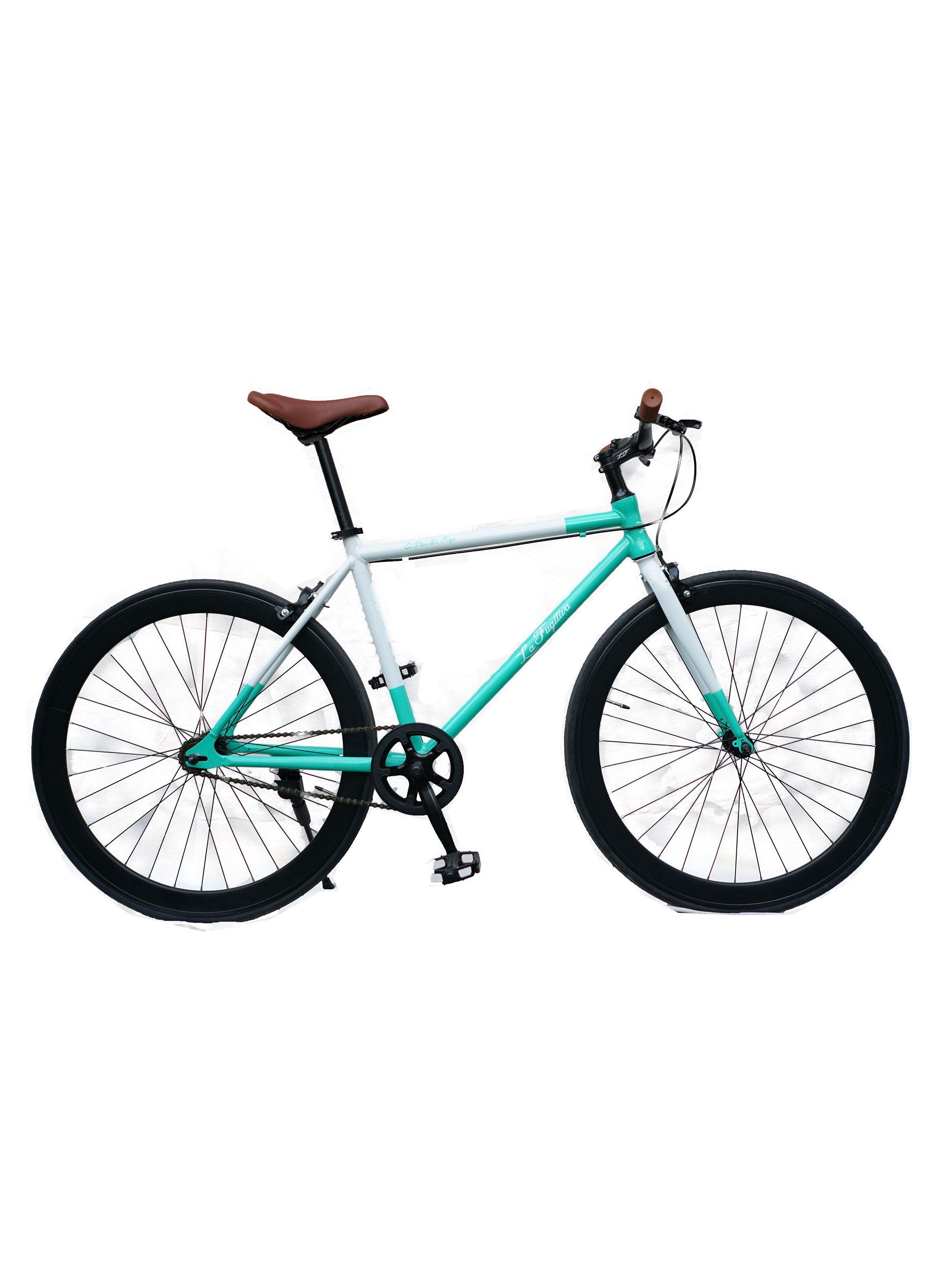 Bicicleta urbana La Fugitiva El Plan de Fuga Verde - Blanco-0