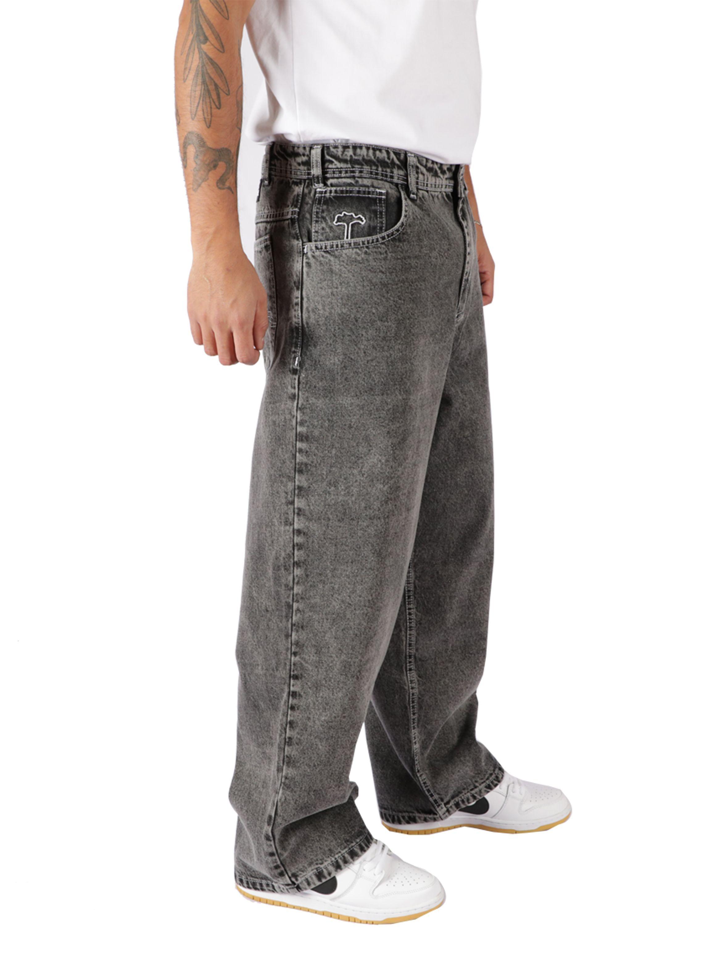 Jeans Extra Baggy Acid Wash Old Tree-1
