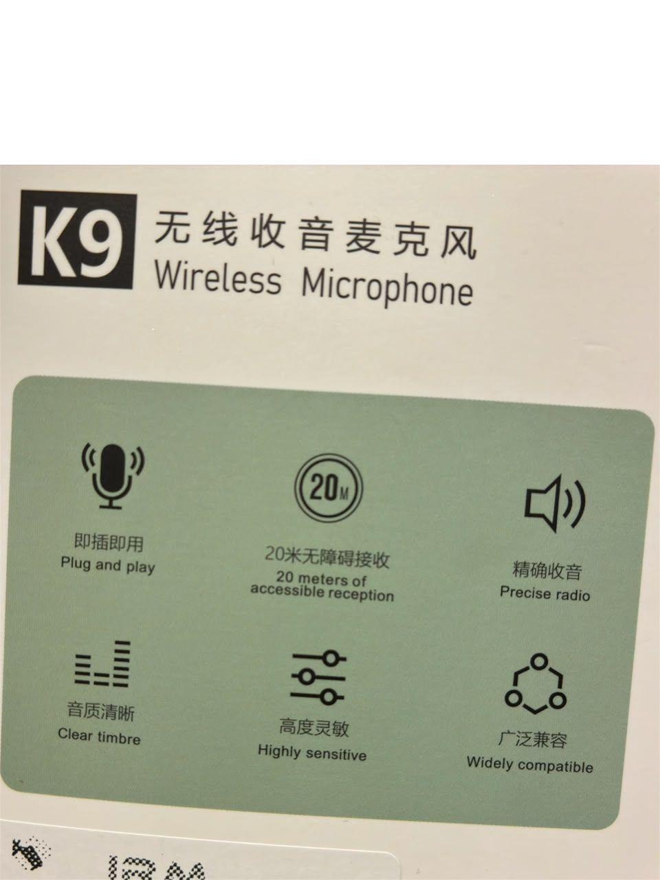 Microfono inalambrico K9 con conector Lightning-1