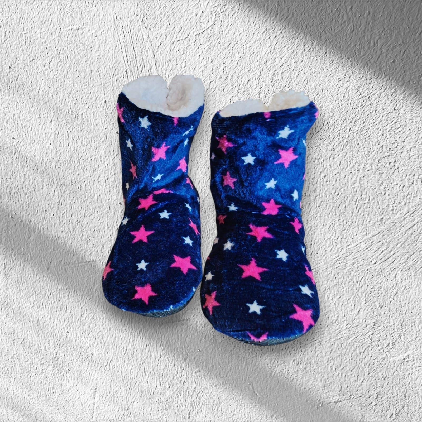 Pantuflas Pantumedias de Chiporro Mujer azul oscuro-2