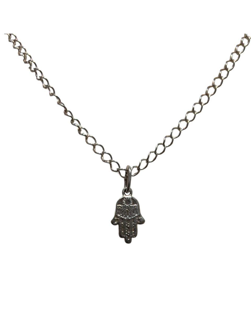 Cadena De Plata Con Dije De Hamsa-2