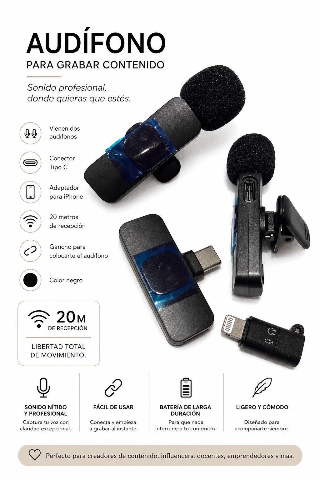 Microfonos Inalambricos Dual 20M-1