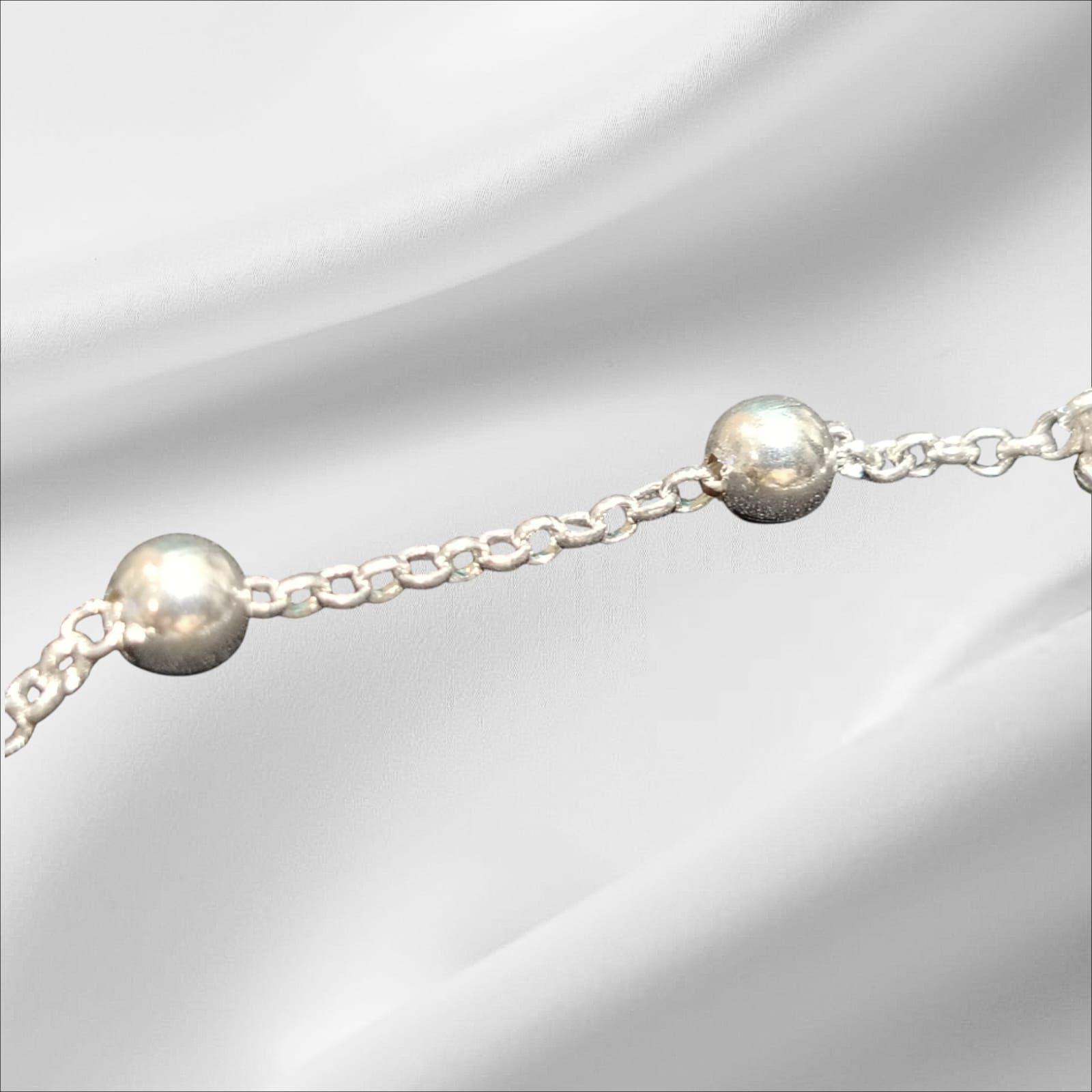 Pulseras De Plata Con Esferas-2