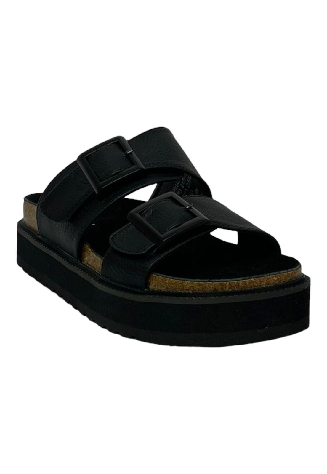 Sandalia Mujer Negro London Detogni-1