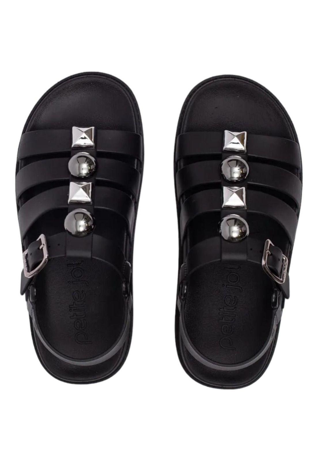 Sandalia Mujer Negro PJ7326 Petite Jolie-3