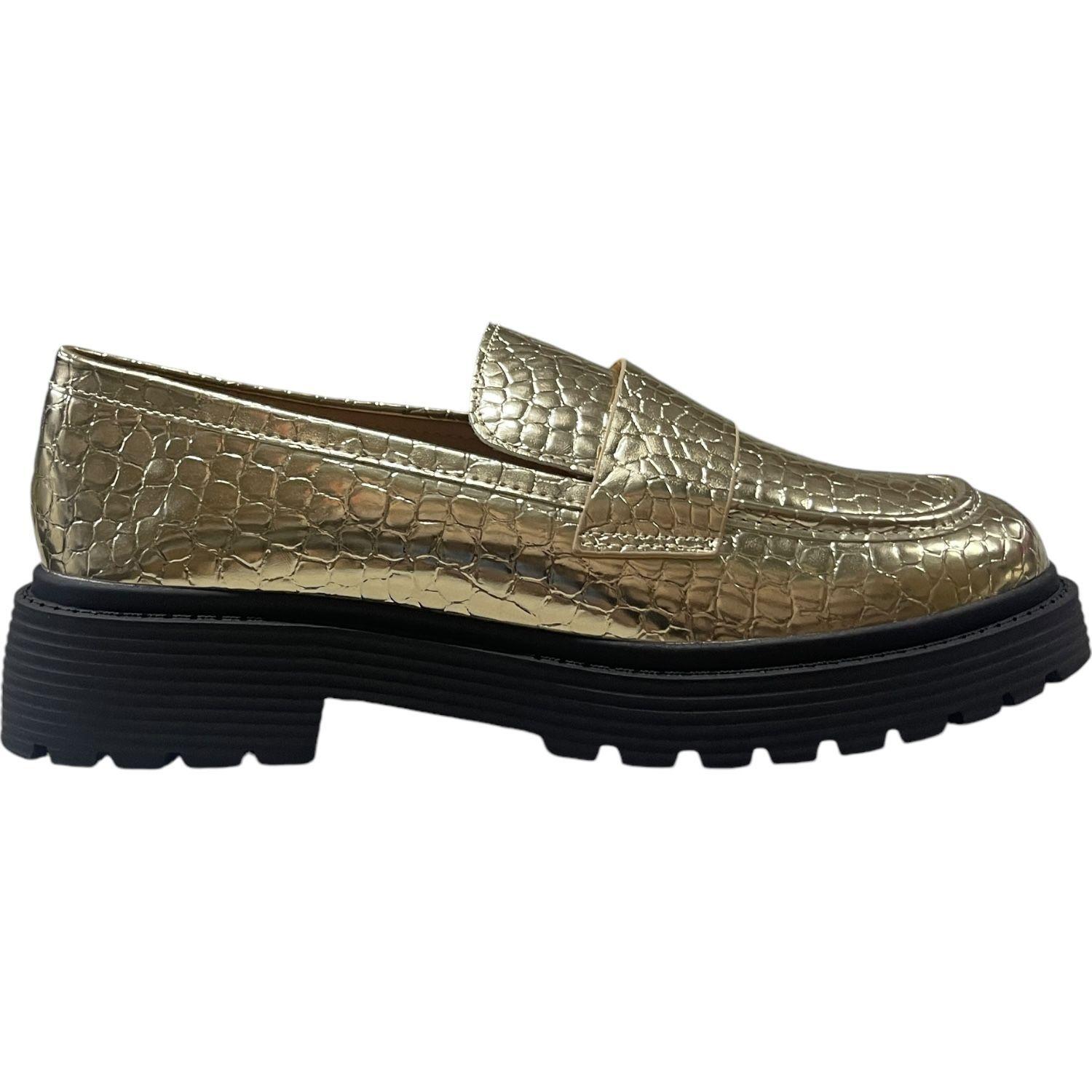 Zapato Mujer Dorado Roxana Detogni-0