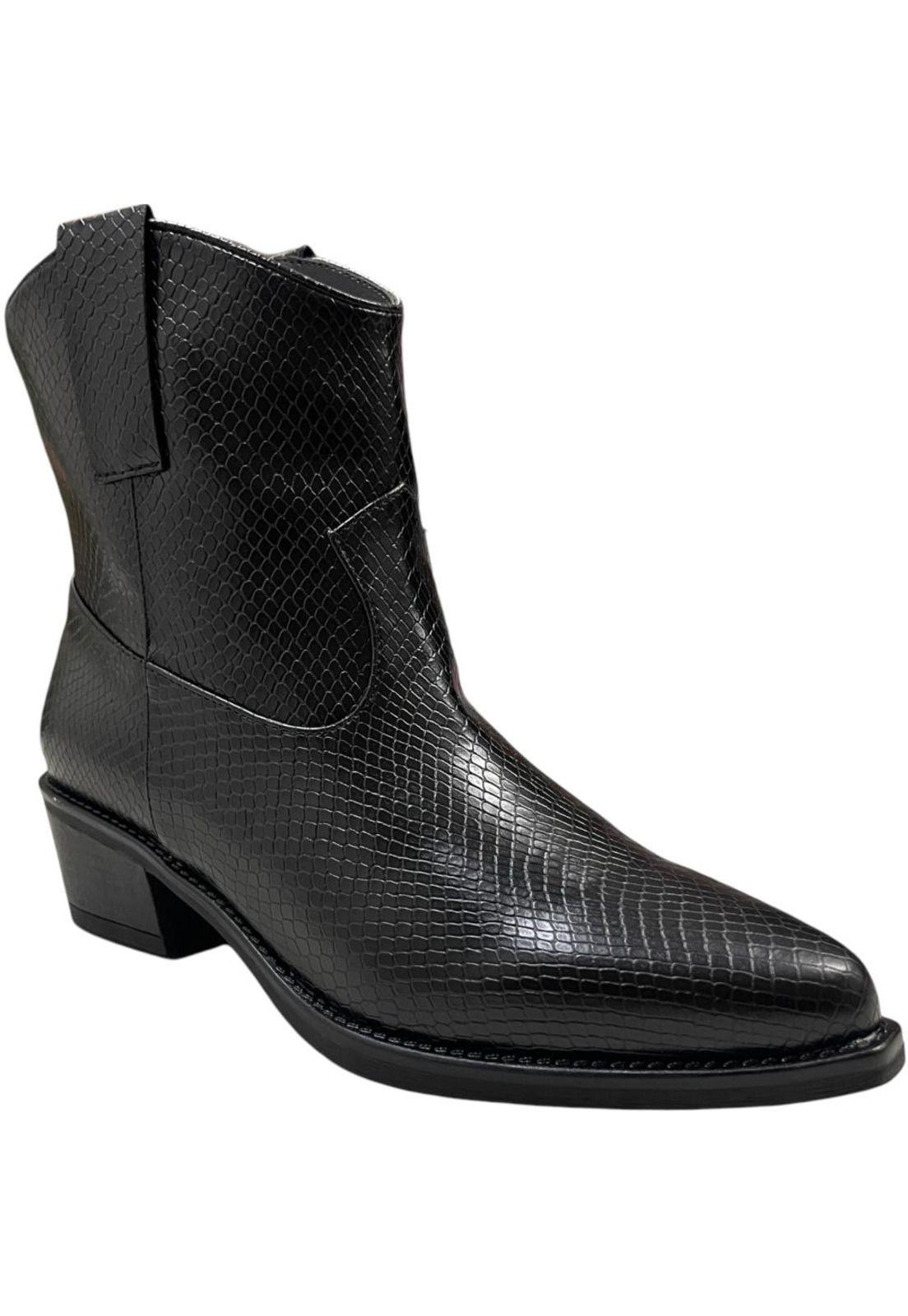 Botin Mujer Negro Texas Detogni-1