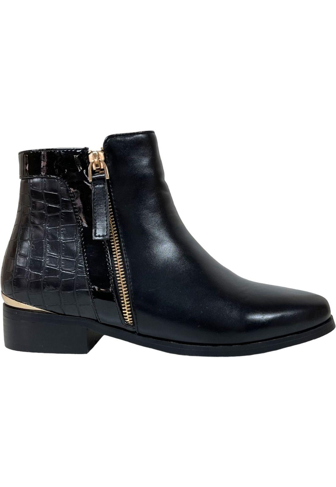 Botin Mujer Negro Burgos Detogni-0