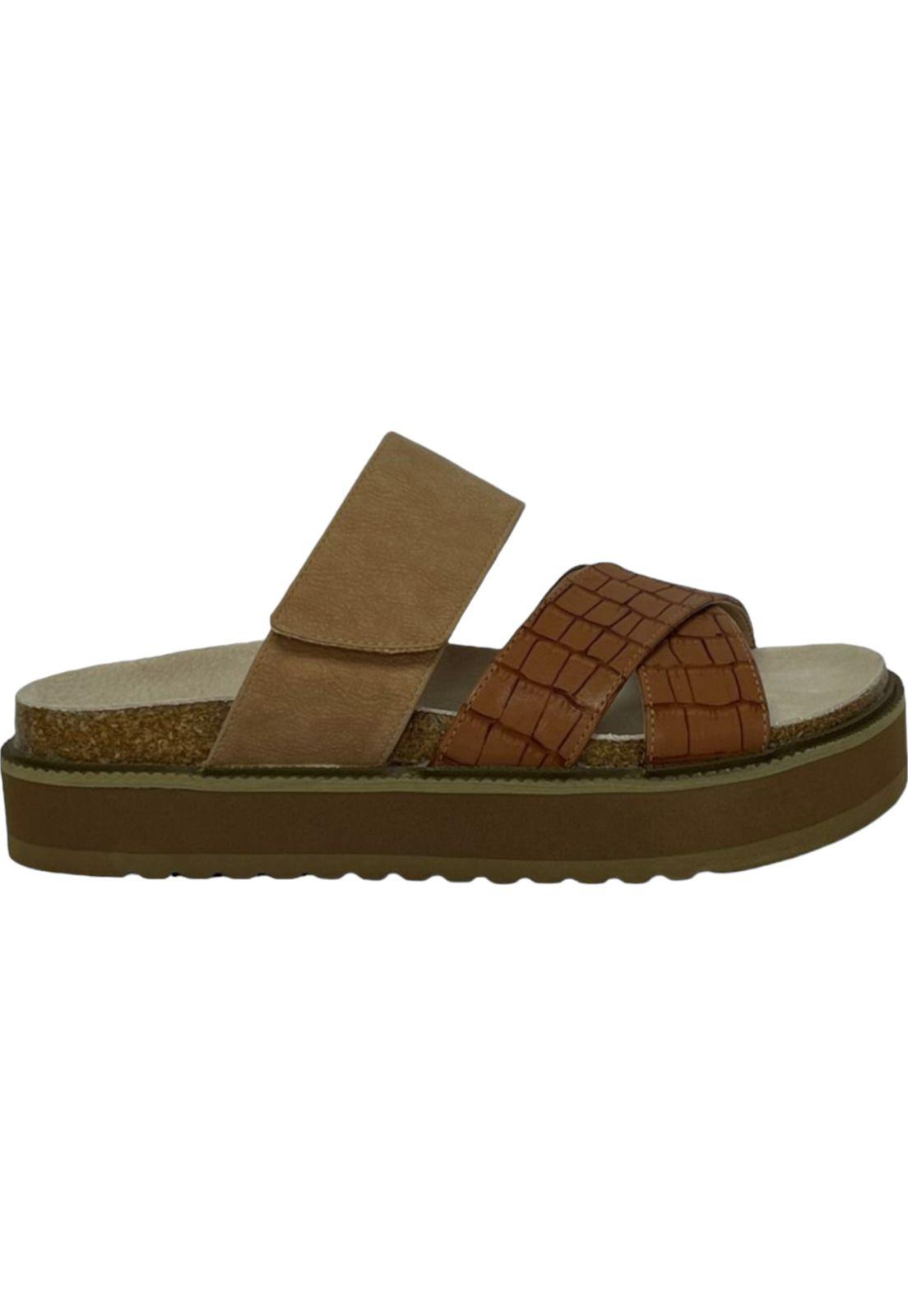 Sandalia Mujer Camel Copa Detogni-0