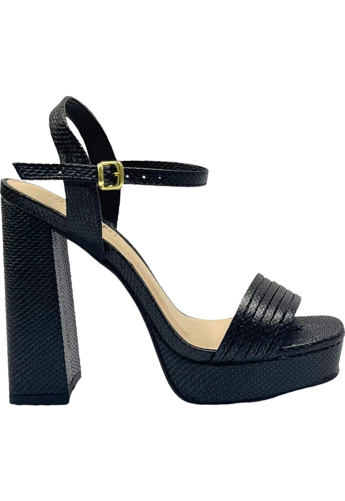 Sandalia Mujer Negro Luciana Detogni-0
