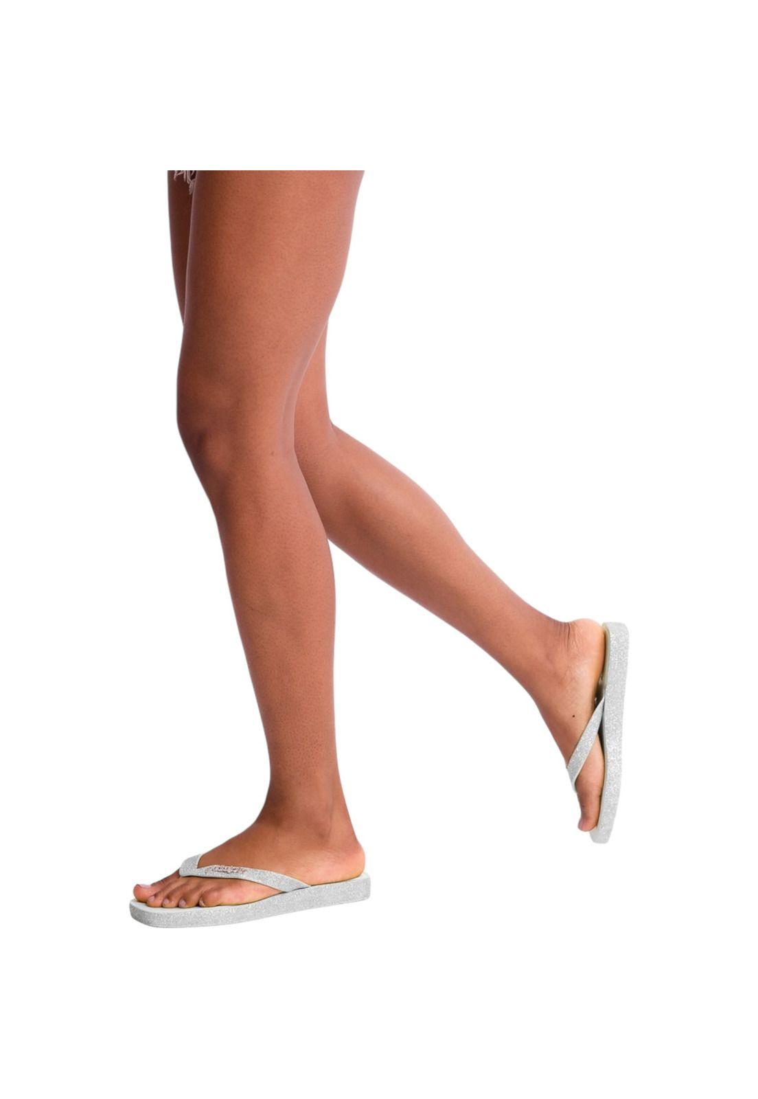 Sandalia Mujer Blanco Square Brillo Petite Jolie-3