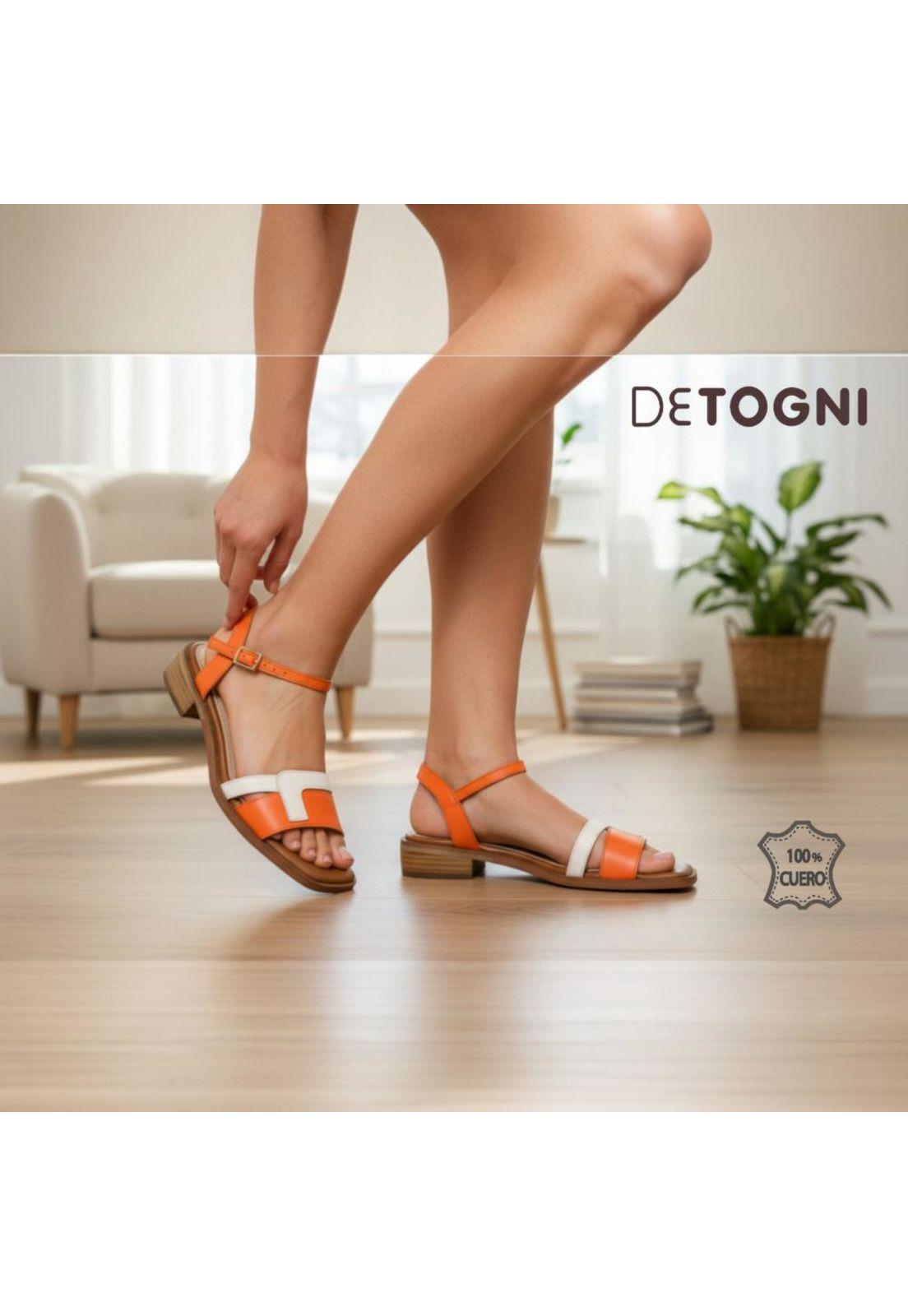 Sandalia Mujer  Naranja Aurora Detogni-0