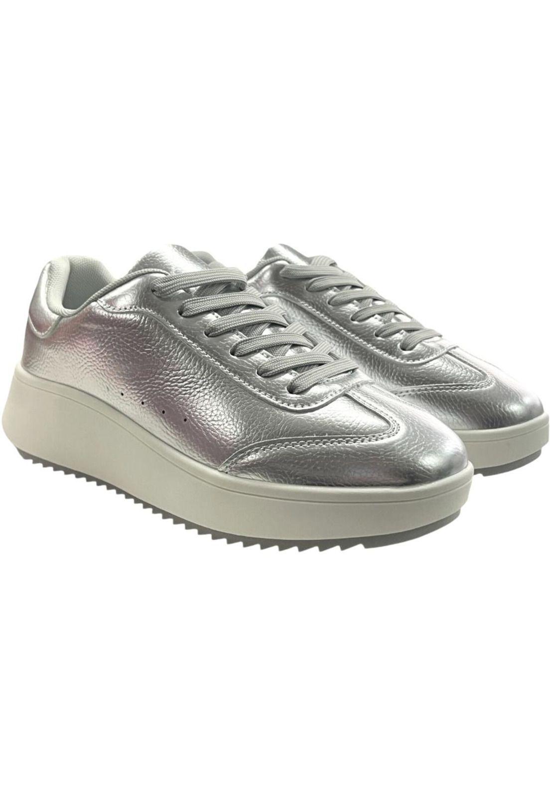 Zapatilla Mujer Plateado Alexa Detogni-3