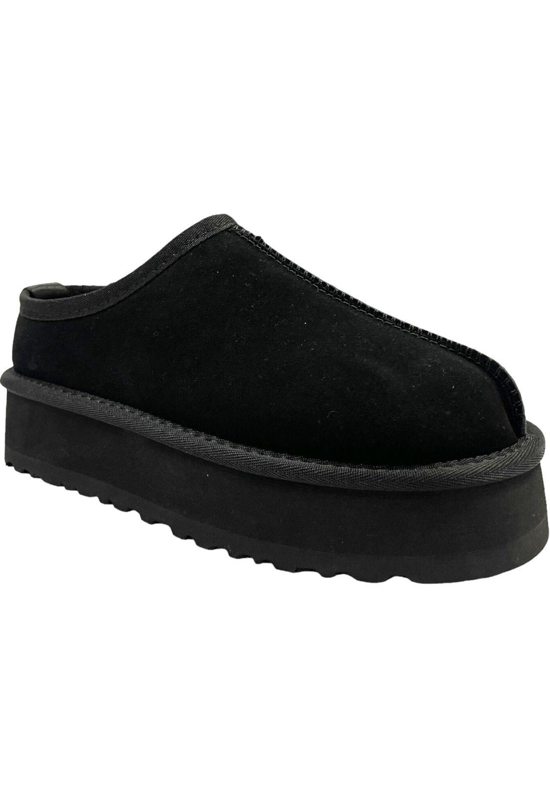 Zueco Cuero Mujer Negro Miami Detogni-1